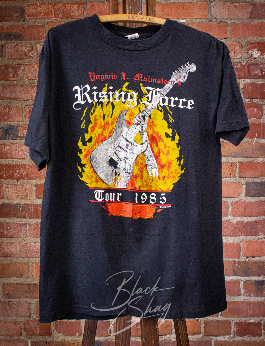 Vintage Yngwie Malmsteen Marching Out Concert T Shirt 1985 Black Large