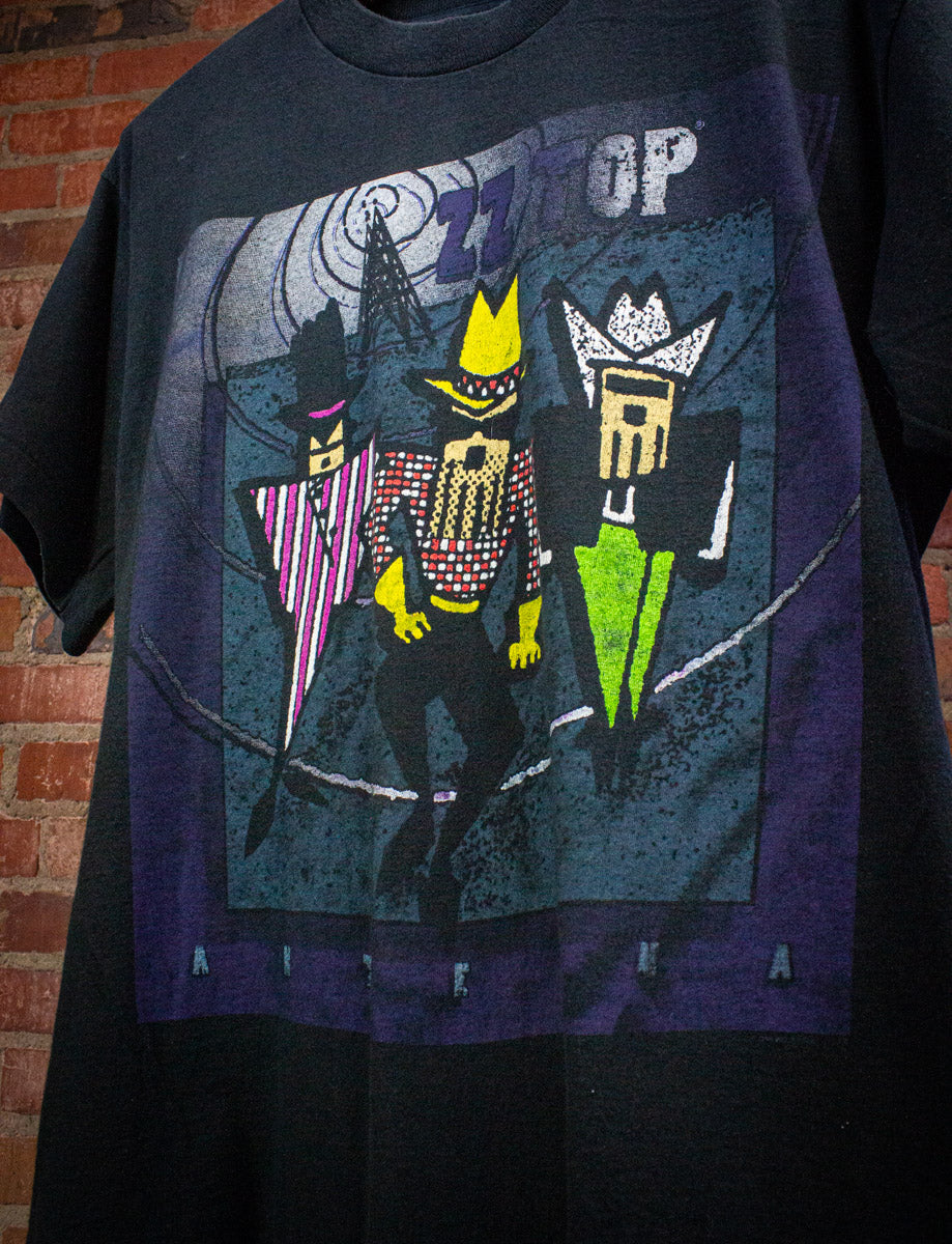 Vintage ZZ Top Antenna World Tour Concert T Shirt 1994 Black Large