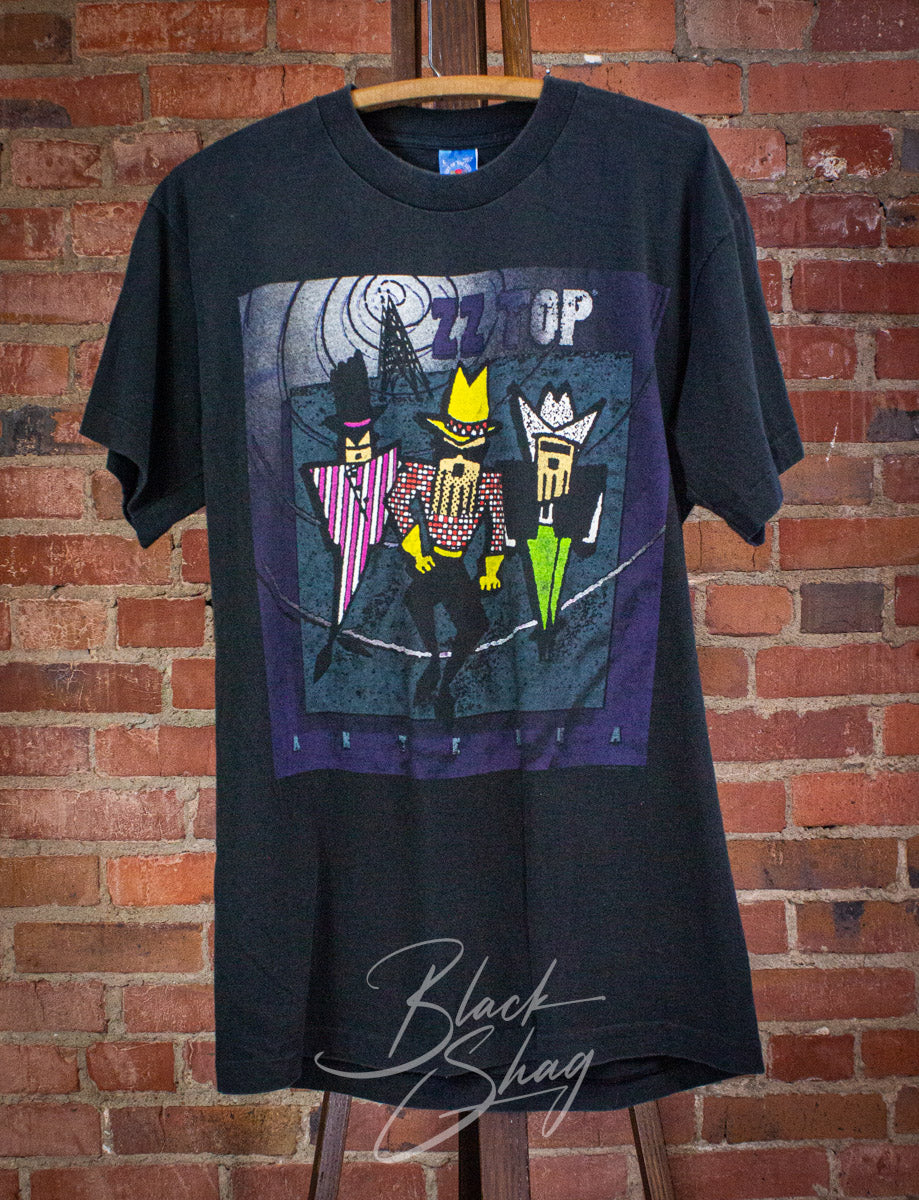 Vintage ZZ Top Antenna World Tour Concert T Shirt 1994 Black Large