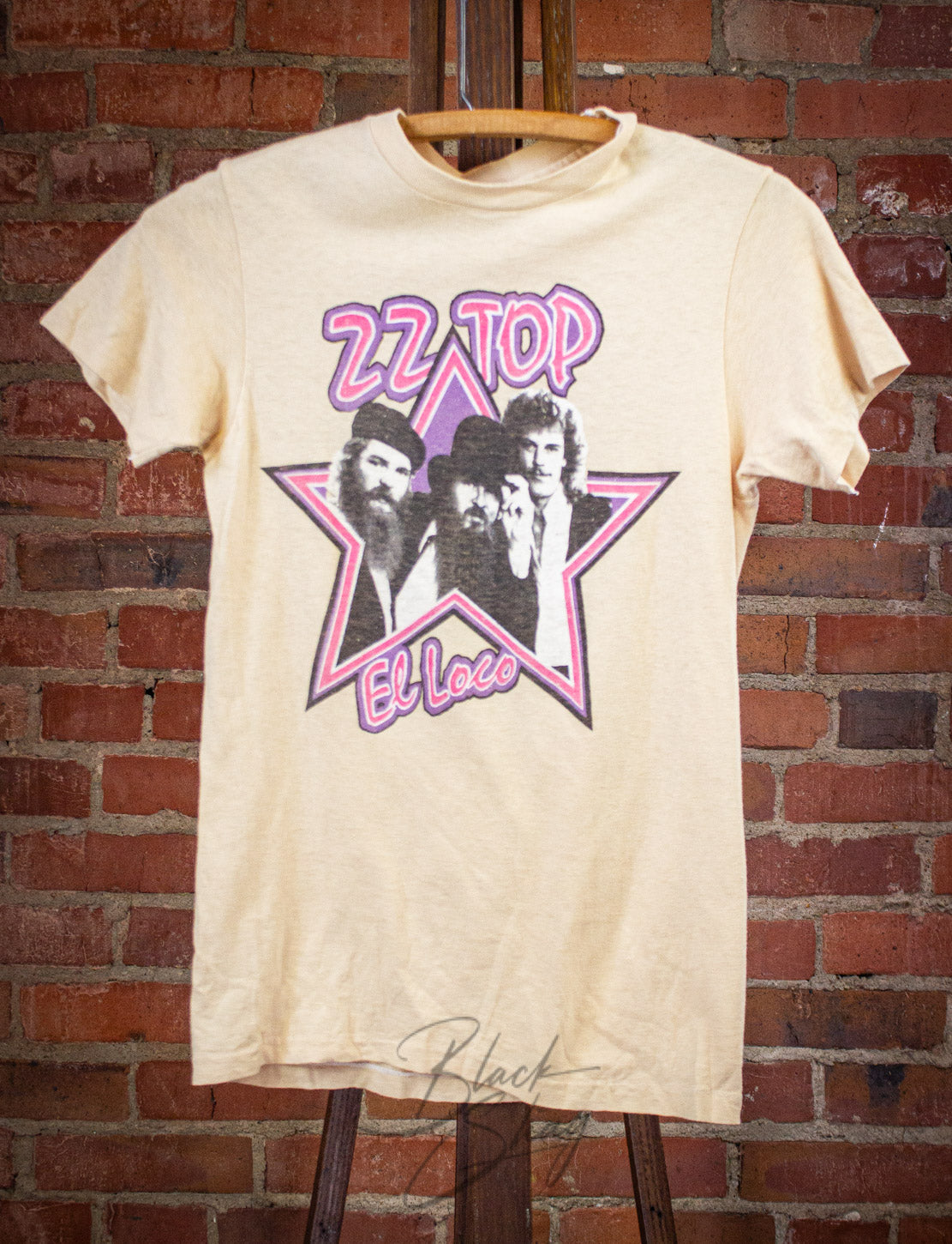 Vintage ZZ Top El Loco Concert T Shirt 1982 Tan XS