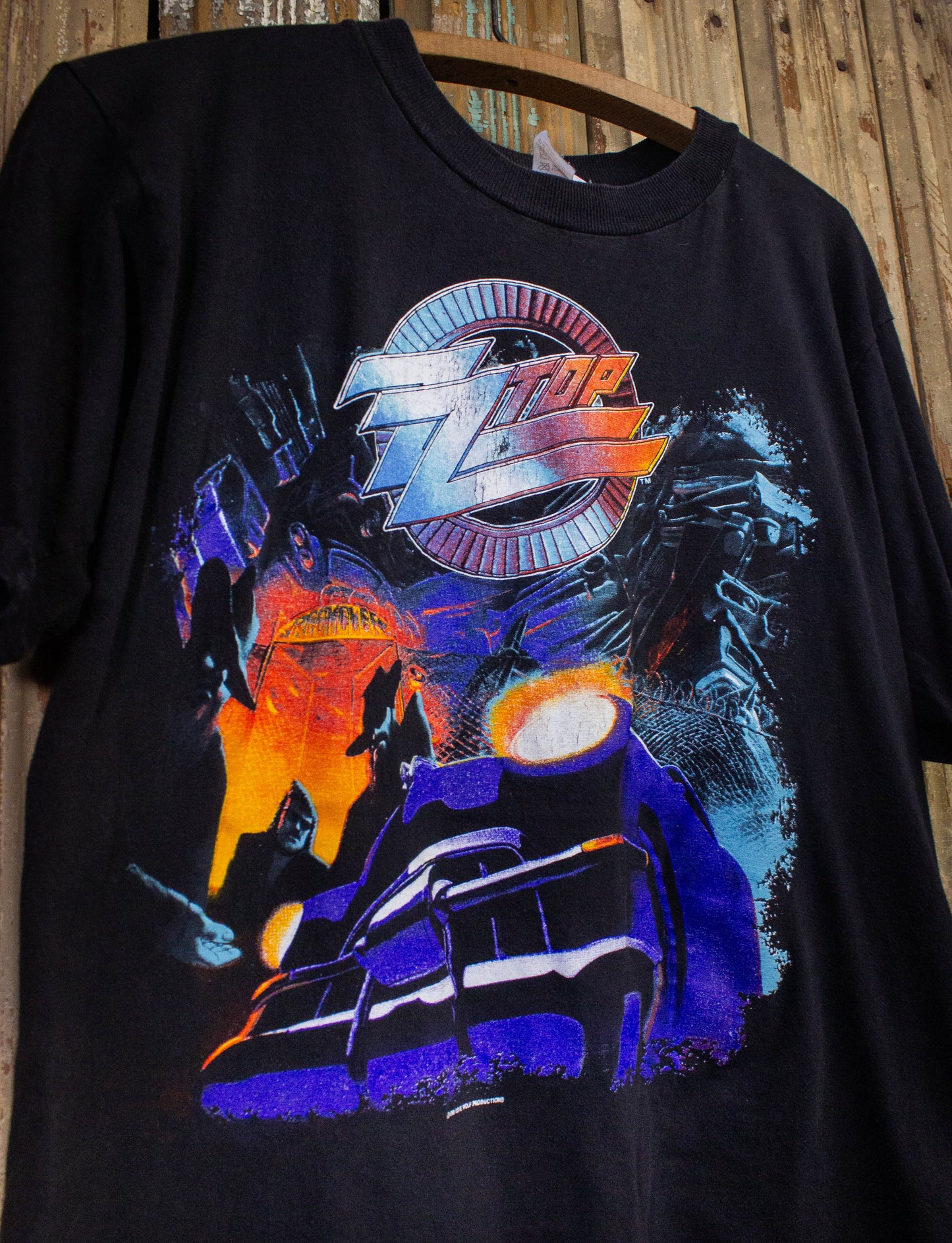 Vintage ZZ Top Recycler World Tour Concert T Shirt 1991 Black Medium