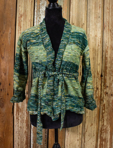 Women's Vintage 70's Turtleneck Sweater Space Dye Pullover Medium
