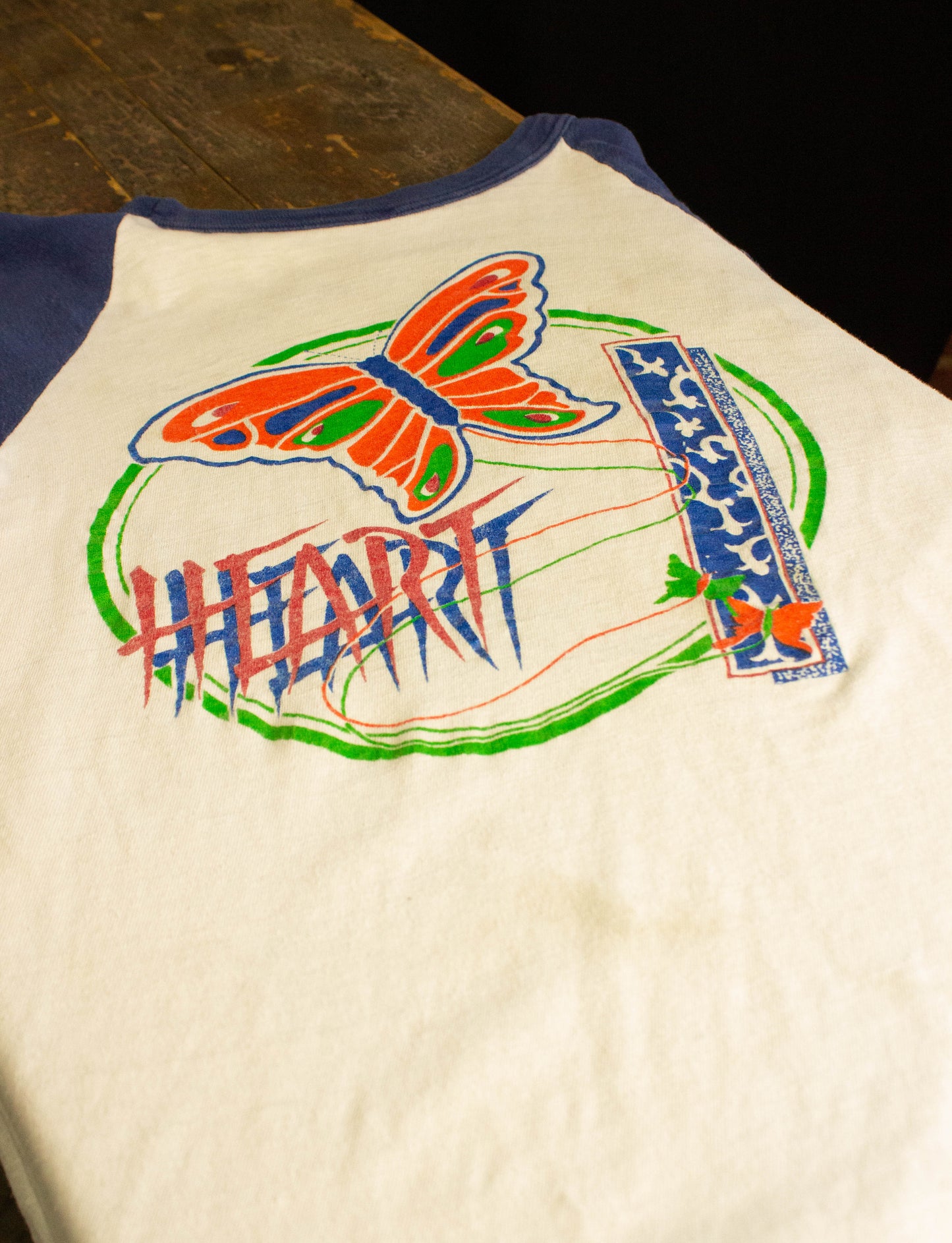 Vintage Heart 1978 Dog N Butterfly Tour Raglan Concert T Shirt S