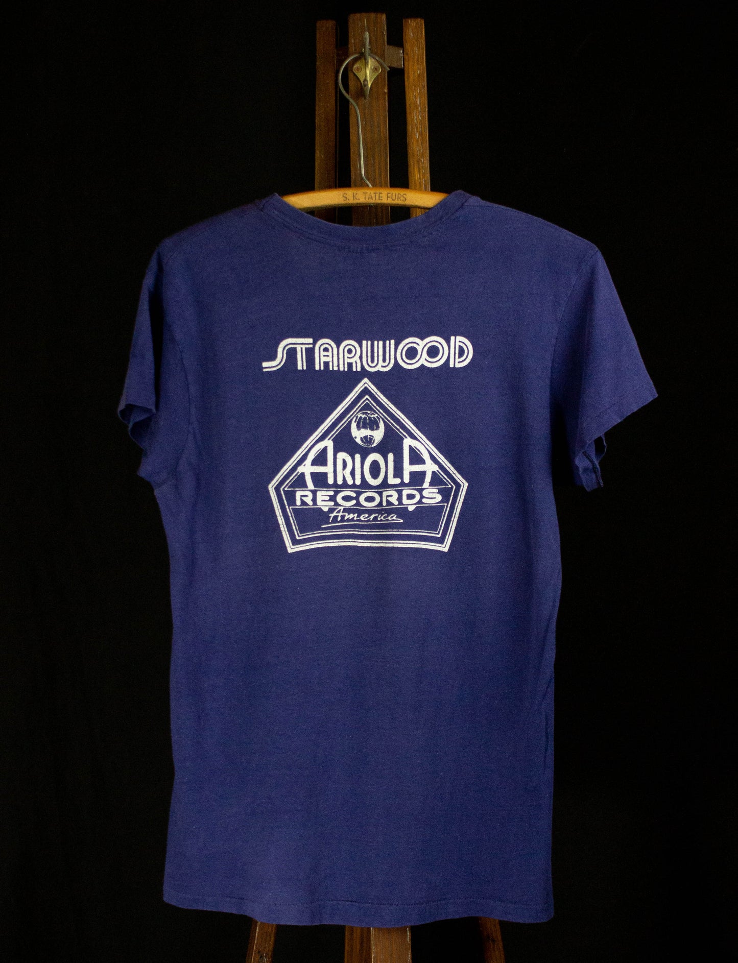 Vintage 1978 The Heaters Starwood Ariola Records Promo T Shirt Blue Small