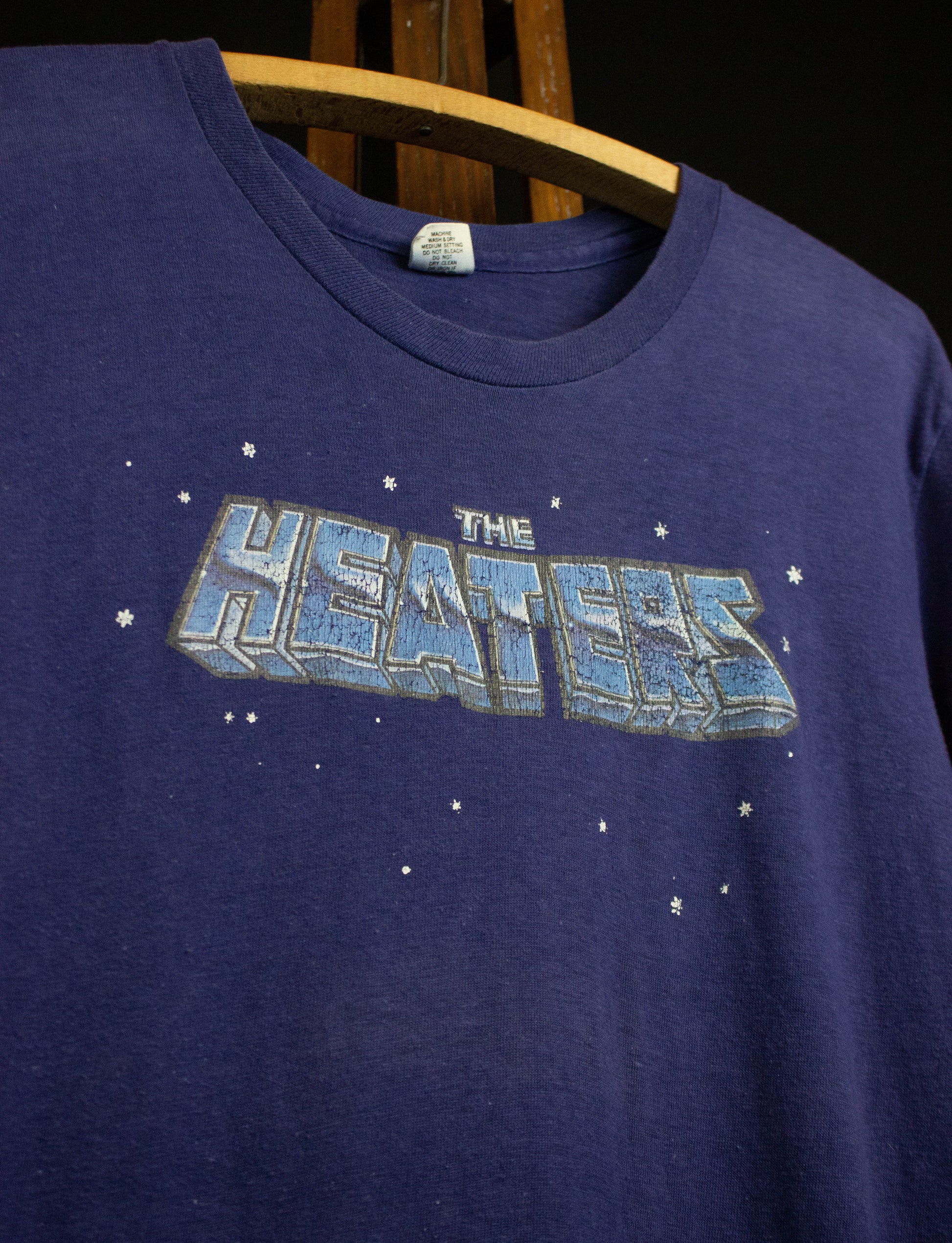 Vintage 1978 The Heaters Starwood Ariola Records Promo T Shirt Blue Small