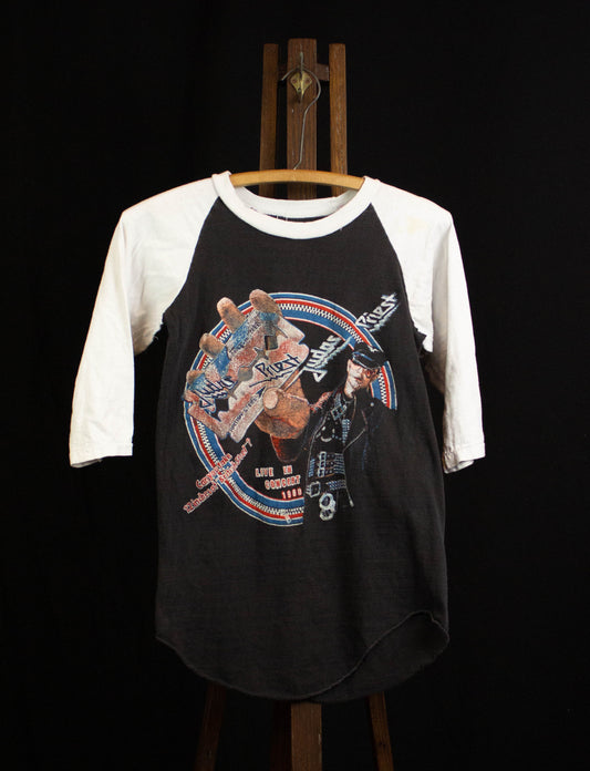 Vintage 1980 Judas Priest British Steel Concert Raglan T Shirt XS