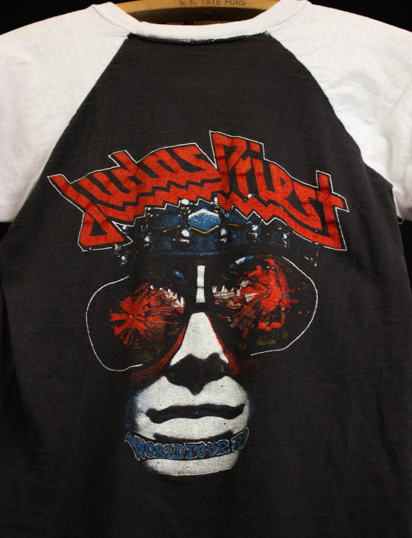 Vintage 1980 Judas Priest British Steel Concert Raglan T Shirt XS