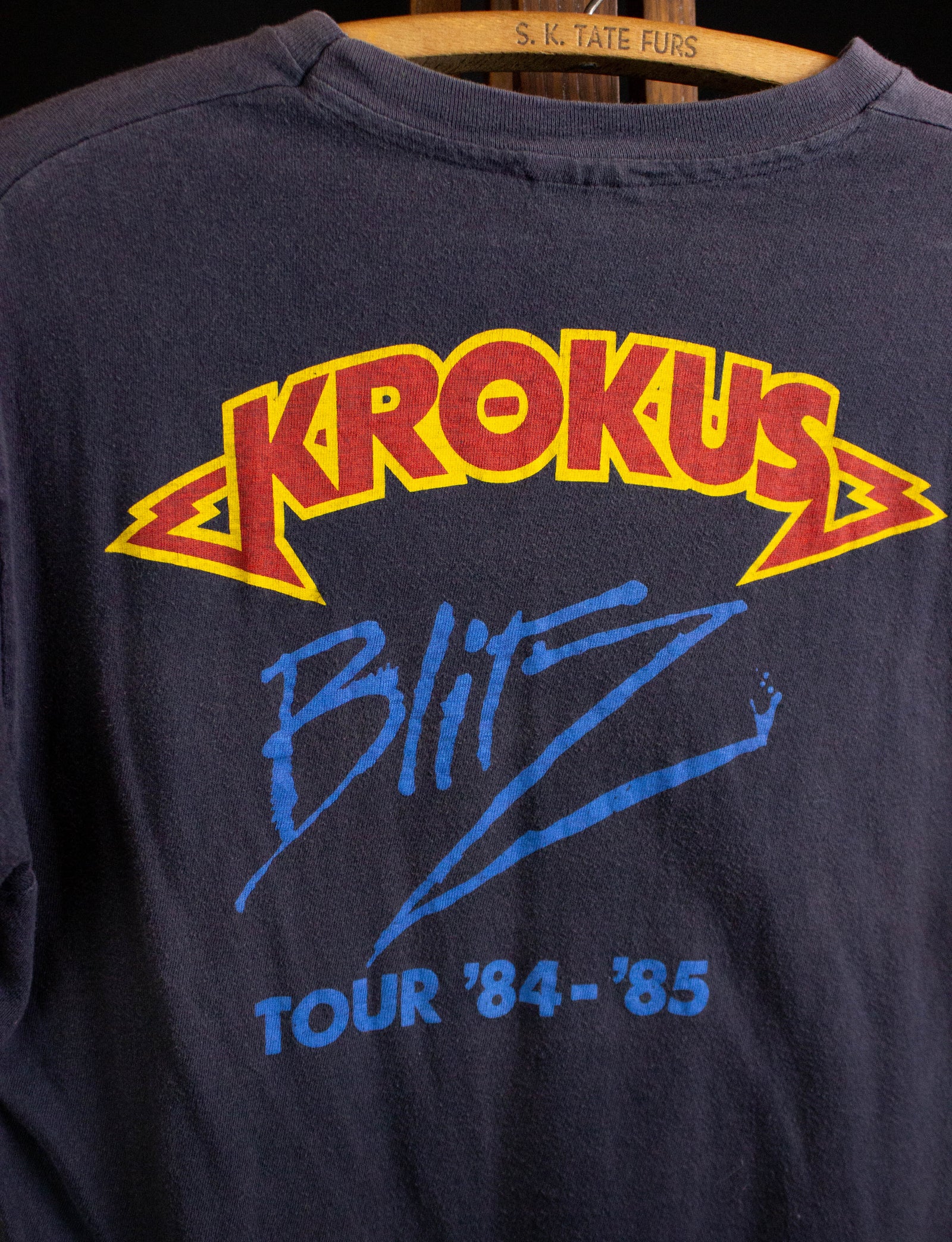 Vintage 1984/1985 Krokus "Midnite Maniac" Blitz Tour Concert T Shirt Small