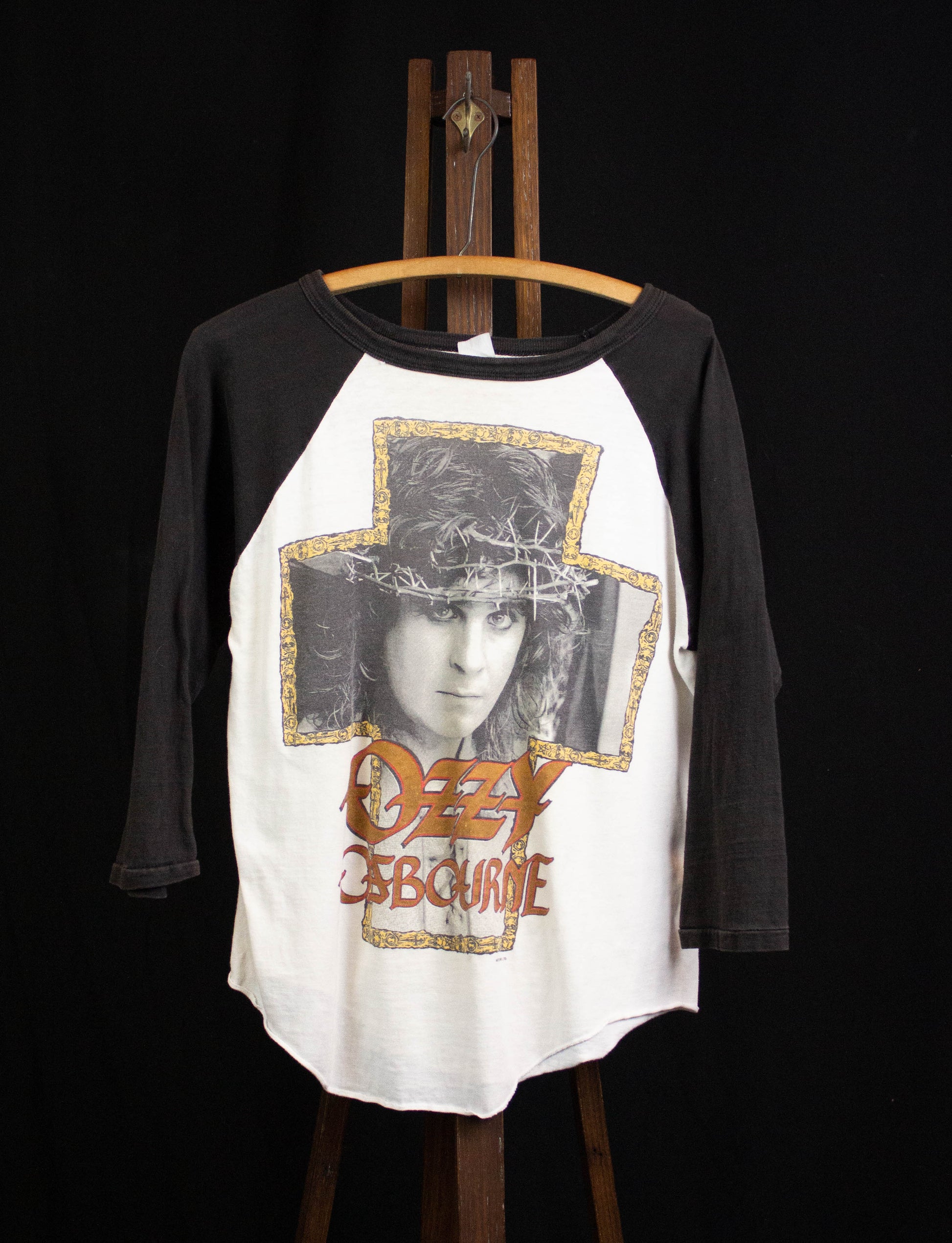 Vintage 1988 Ozzy Osbourne New Years Eve Show Long Beach, CA Concert Raglan T Shirt Large