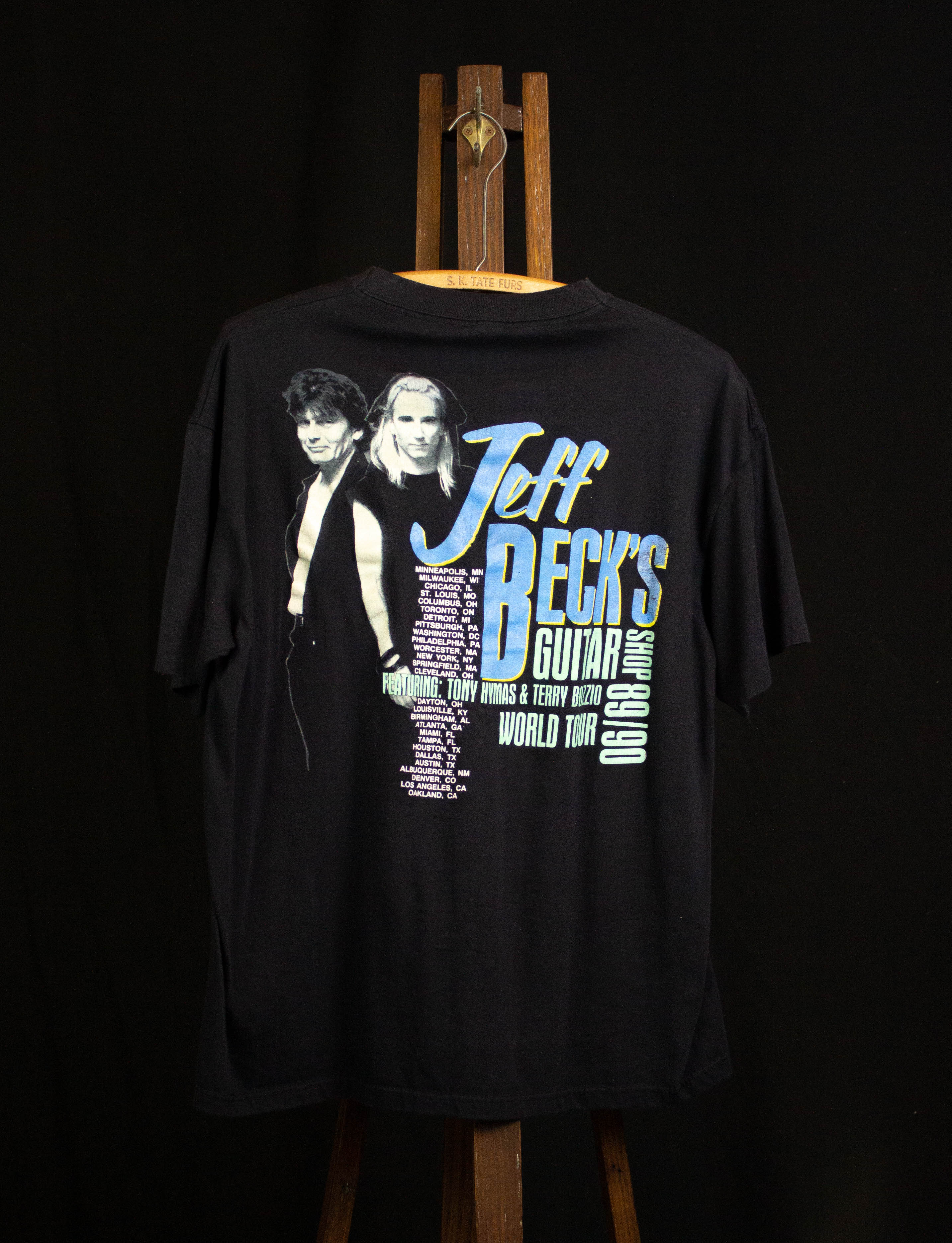 Vintage 1989 Jeff Beck's Guitar Shop World Tour Black Concert T