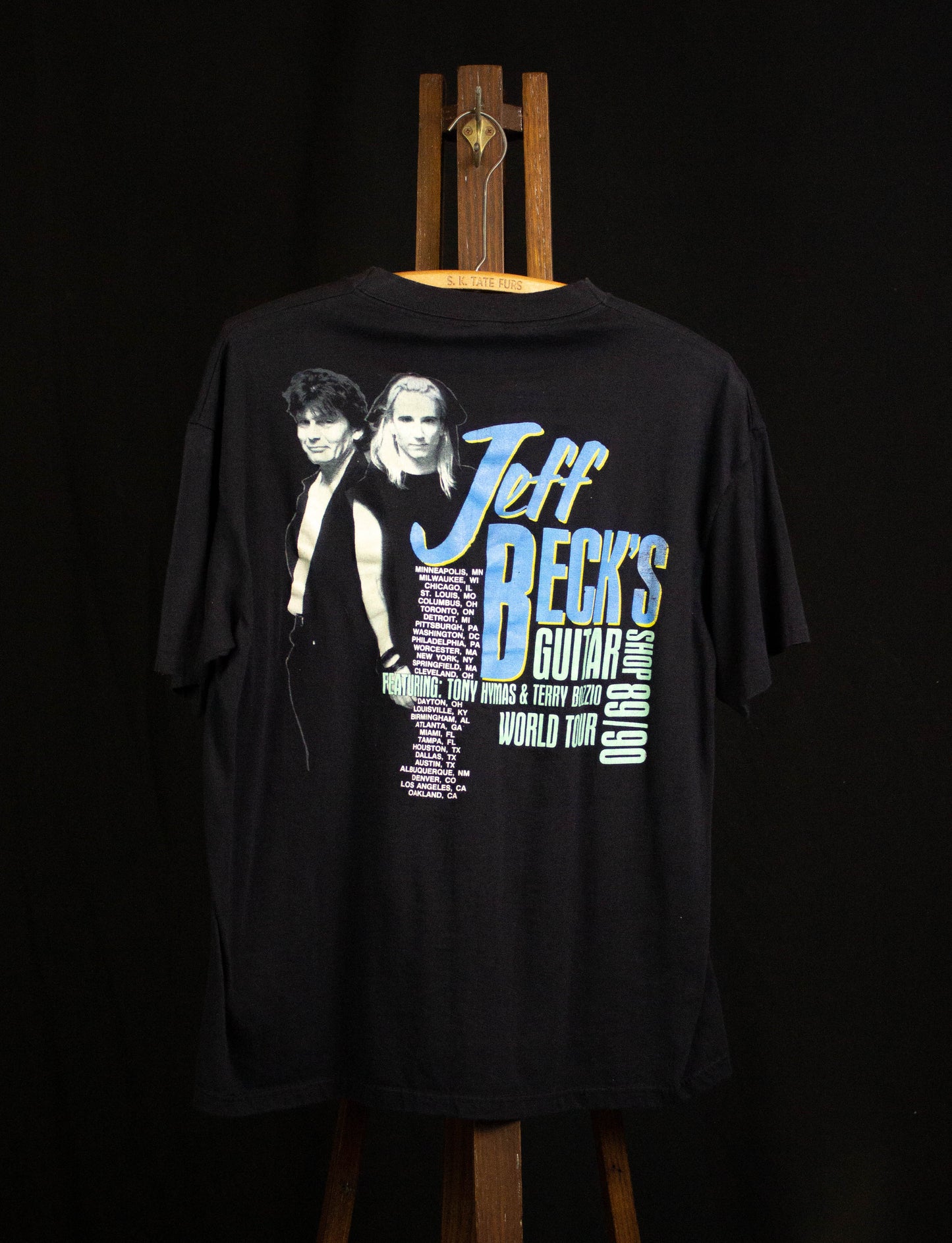 Vintage 1989 Jeff Beck's Guitar Shop World Tour Black Concert T Shirt Black XL