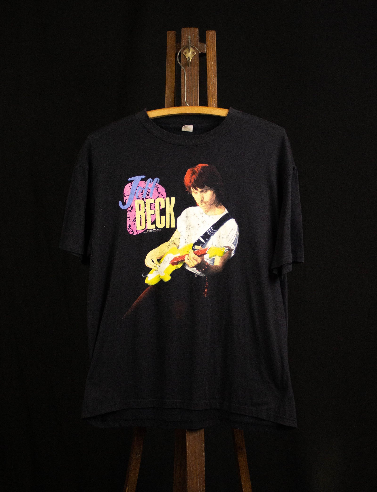 Vintage 1989 Jeff Beck's Guitar Shop World Tour Black Concert T Shirt Black  XL