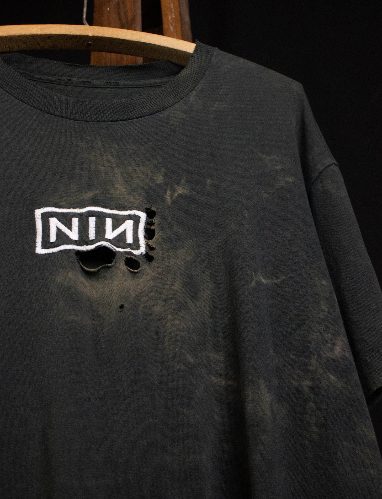 Vintage 1991 Nine Inch Nails Trashed Concert T Shirt Black Large