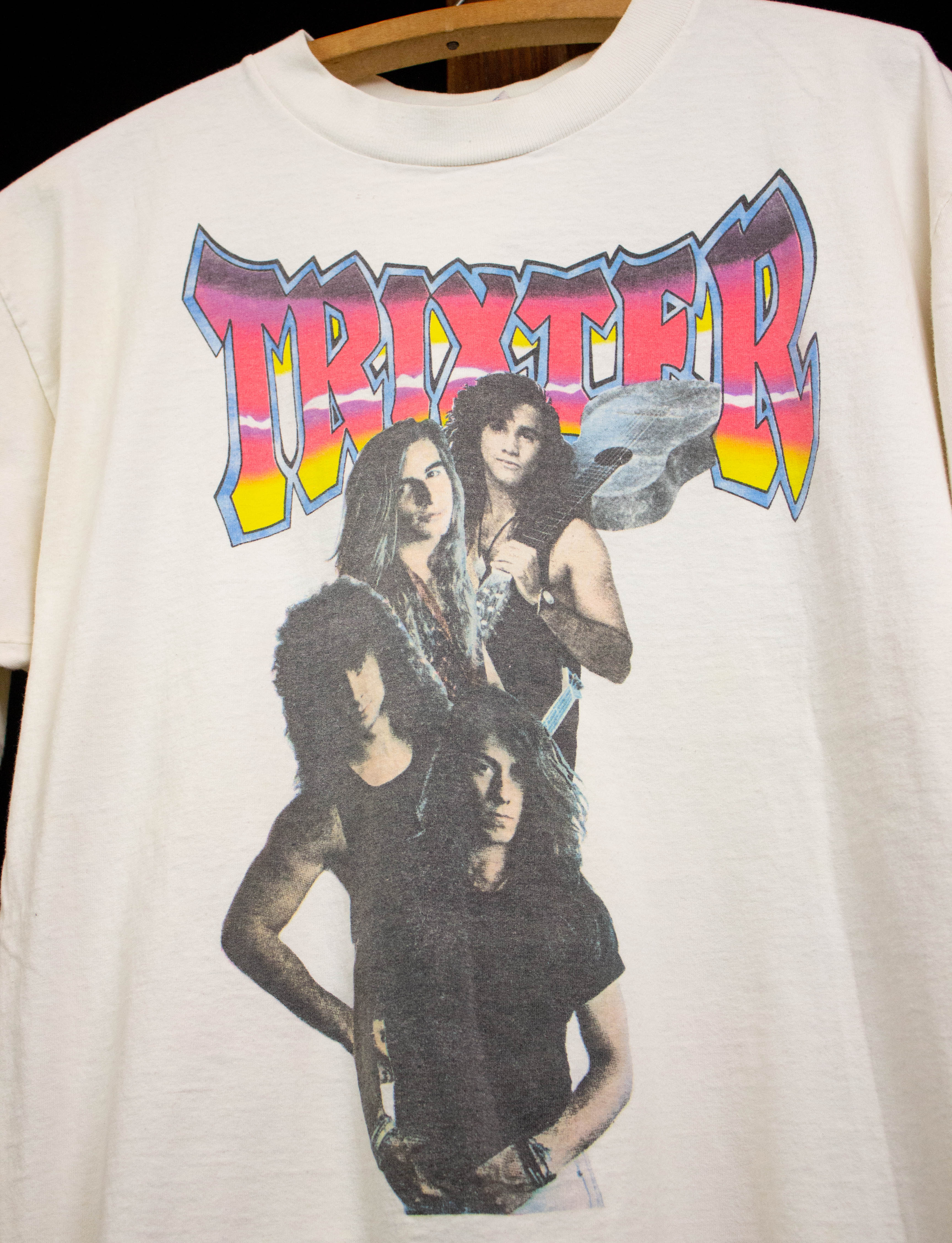 Vintage 1990s 1991 2024 Trixter Kicked My A$$ Live Metal Rock Band Concert Tee Shirt