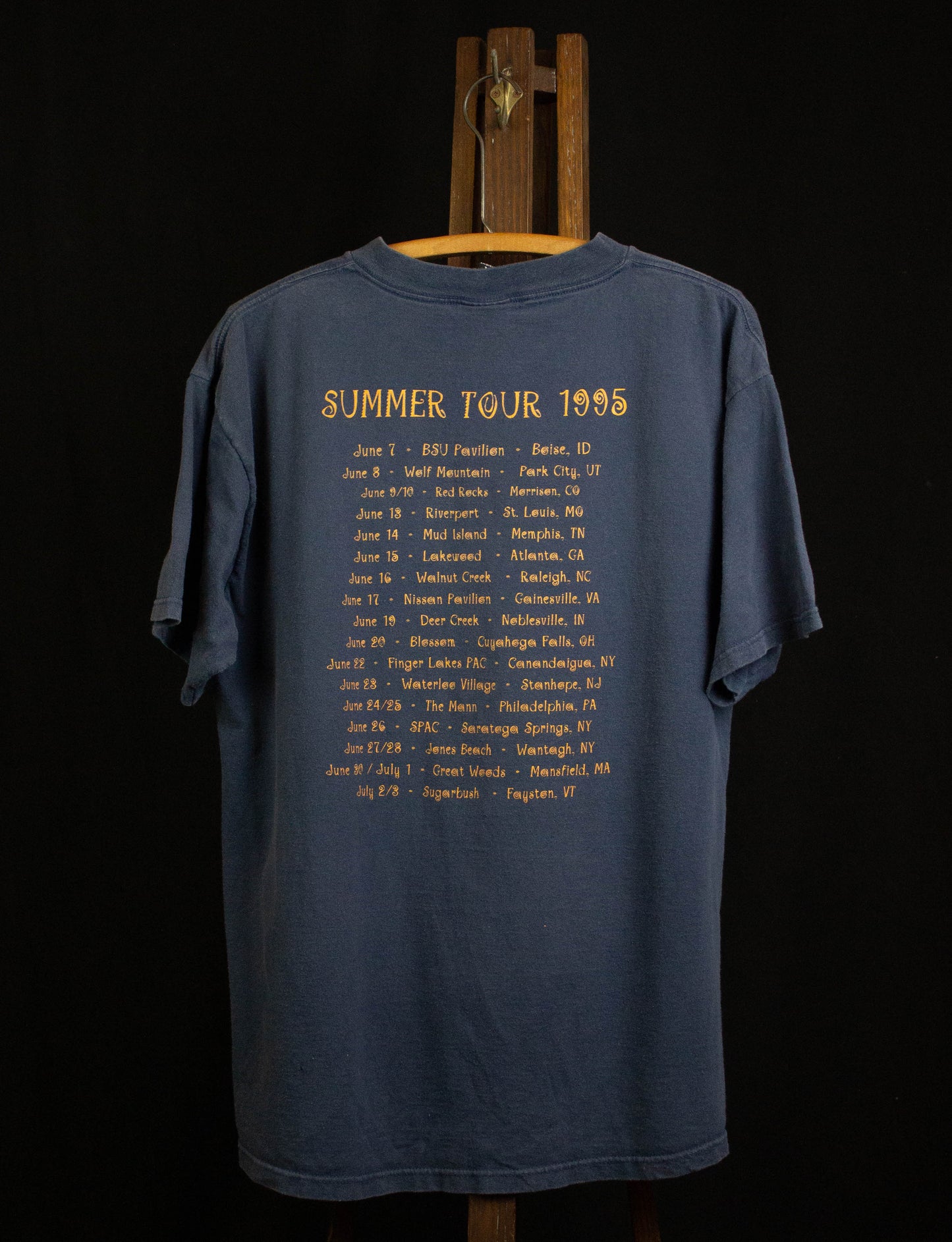 Vintage 1995 Phish Summer Tour Concert T Shirt Blue XL