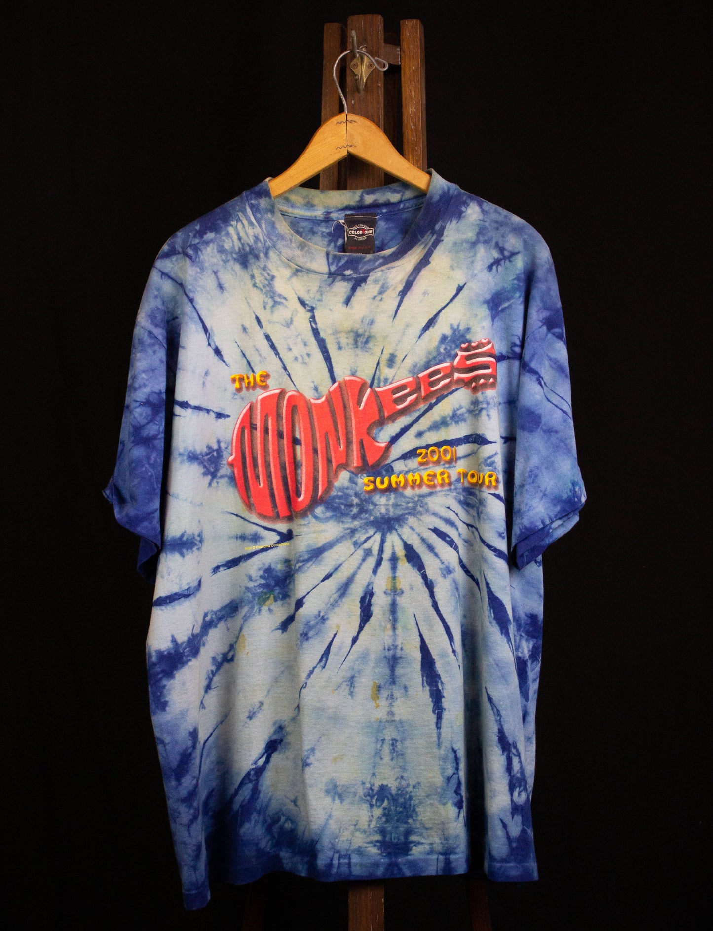 2001 The Monkees Summer Tour Concert T Shirt Tie Dye XL