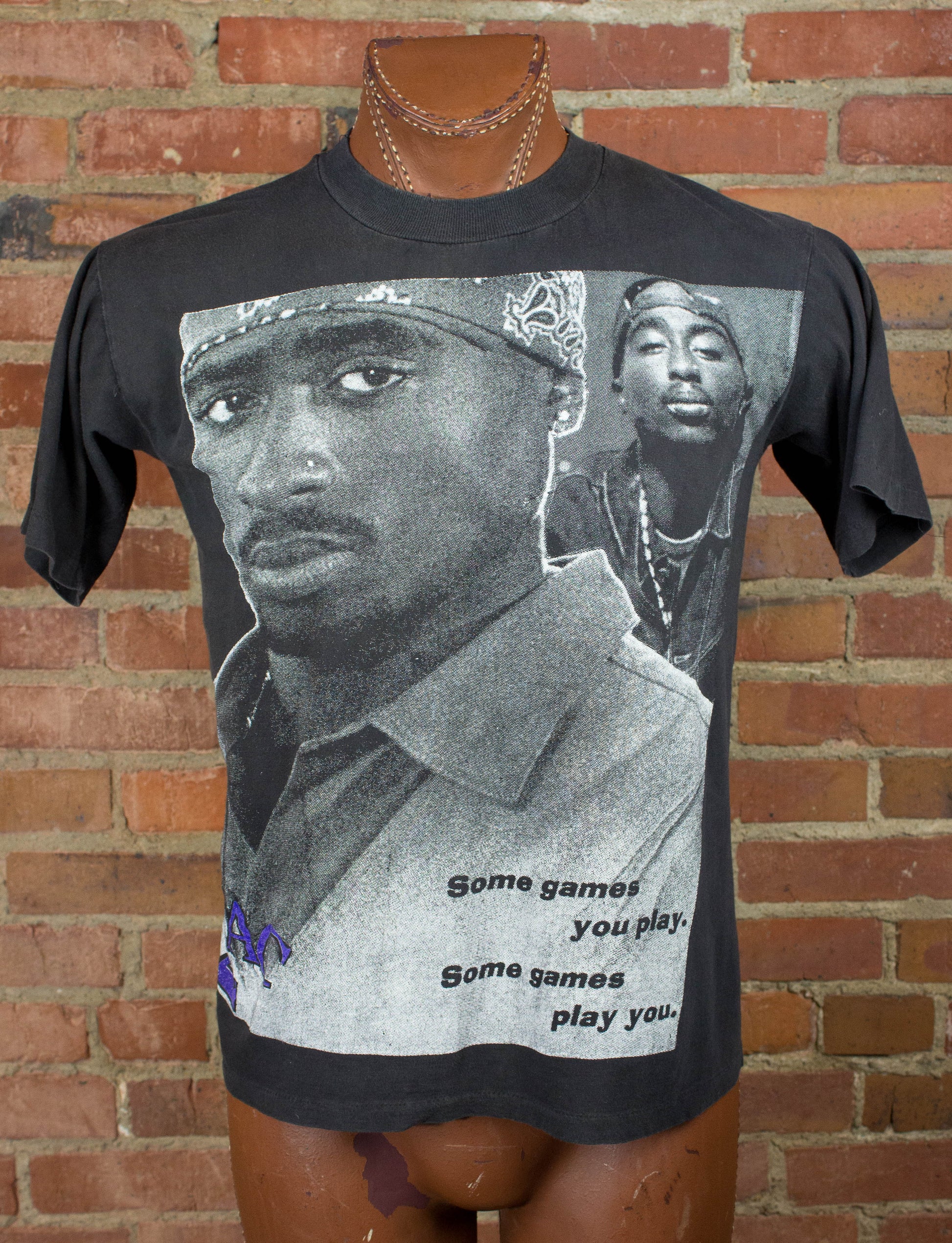 Tupac 90s Some Games You Play Above The Rim Bootleg Rap Tee T Shirt Medium