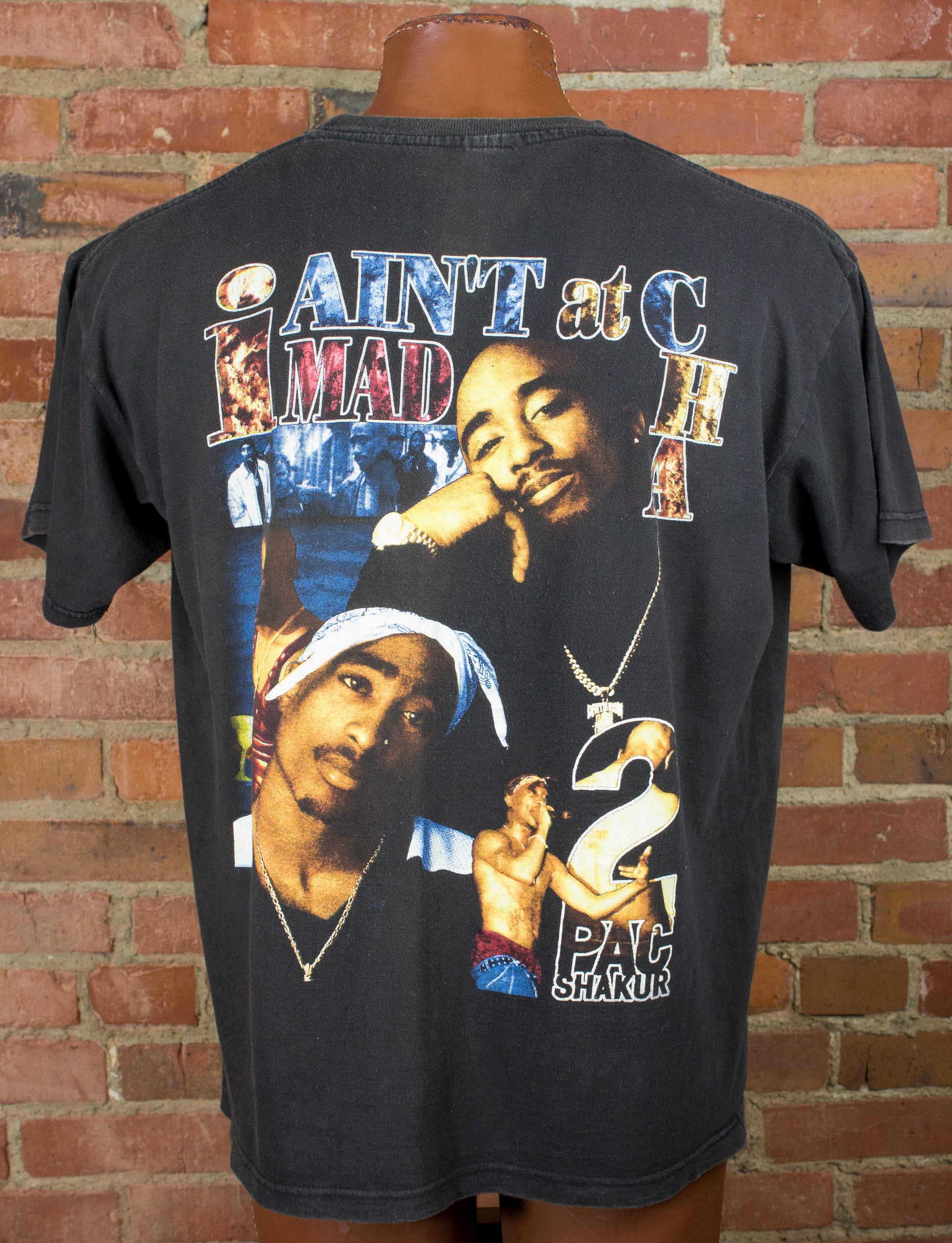 Tupac Shakur California Love I Ain't Mad At Cha Bootleg Rap Tee Concert T Shirt XL 2 Pac