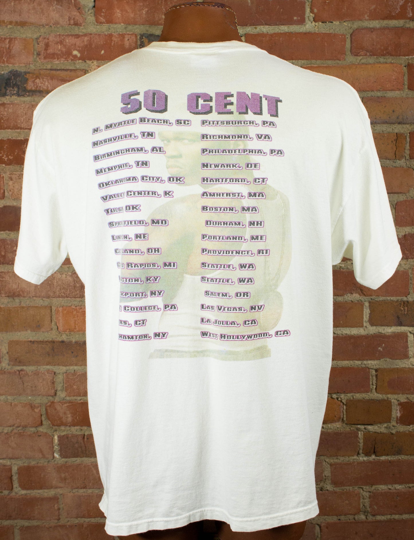50 Cent Get Rich Or Die Tryin' 2003 Tour Rap Tee Concert T Shirt XL