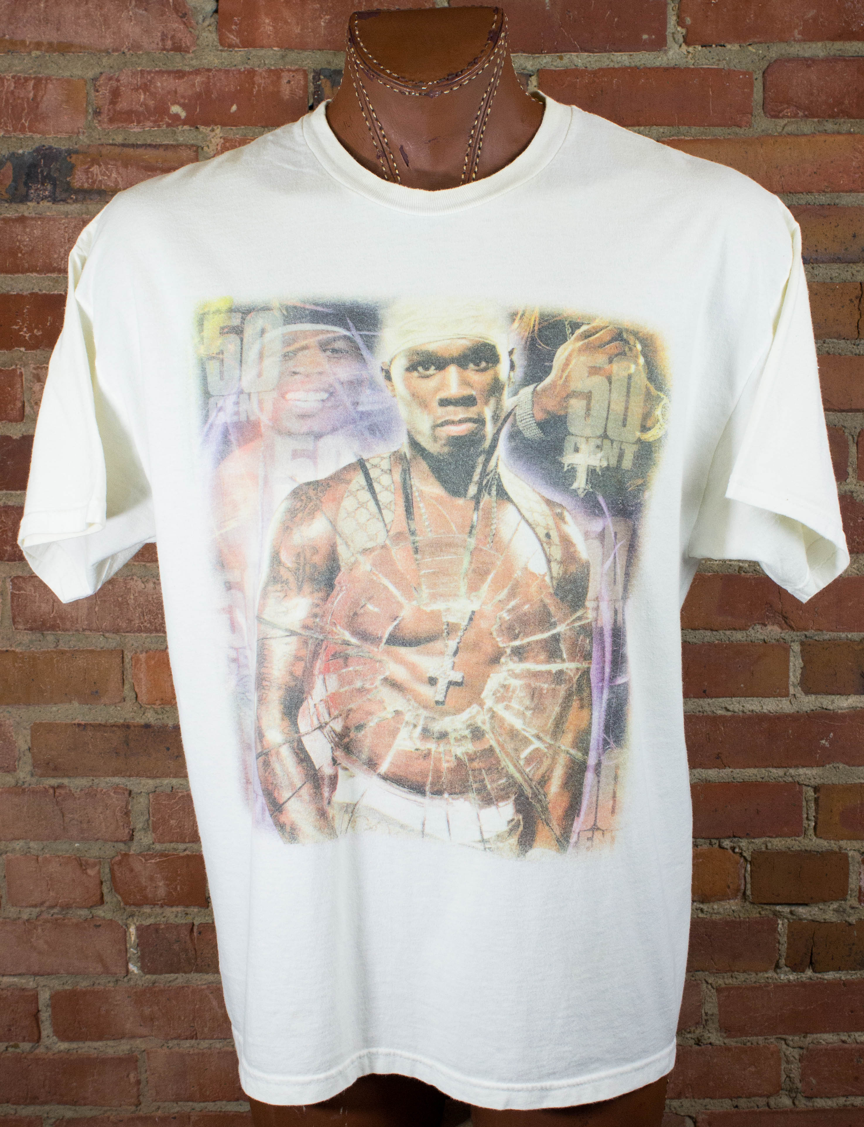 Vintage 50 Cent Get Rich Or Die Tryin' 2003 Tour Rap Tee Concert T Shirt XL