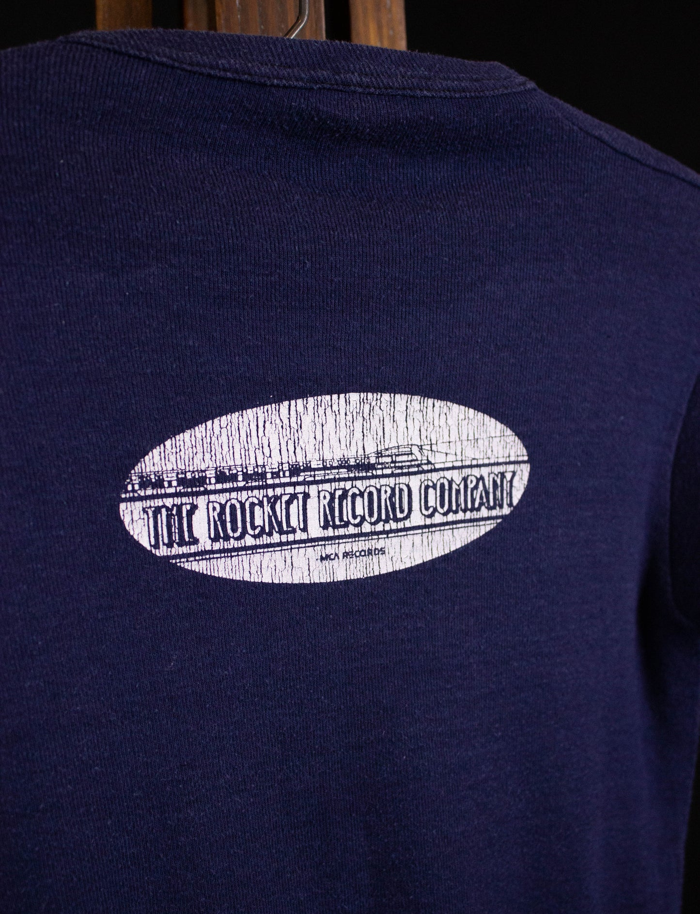 Vintage 70's Blue Rocket Record Company Concert T Shirt