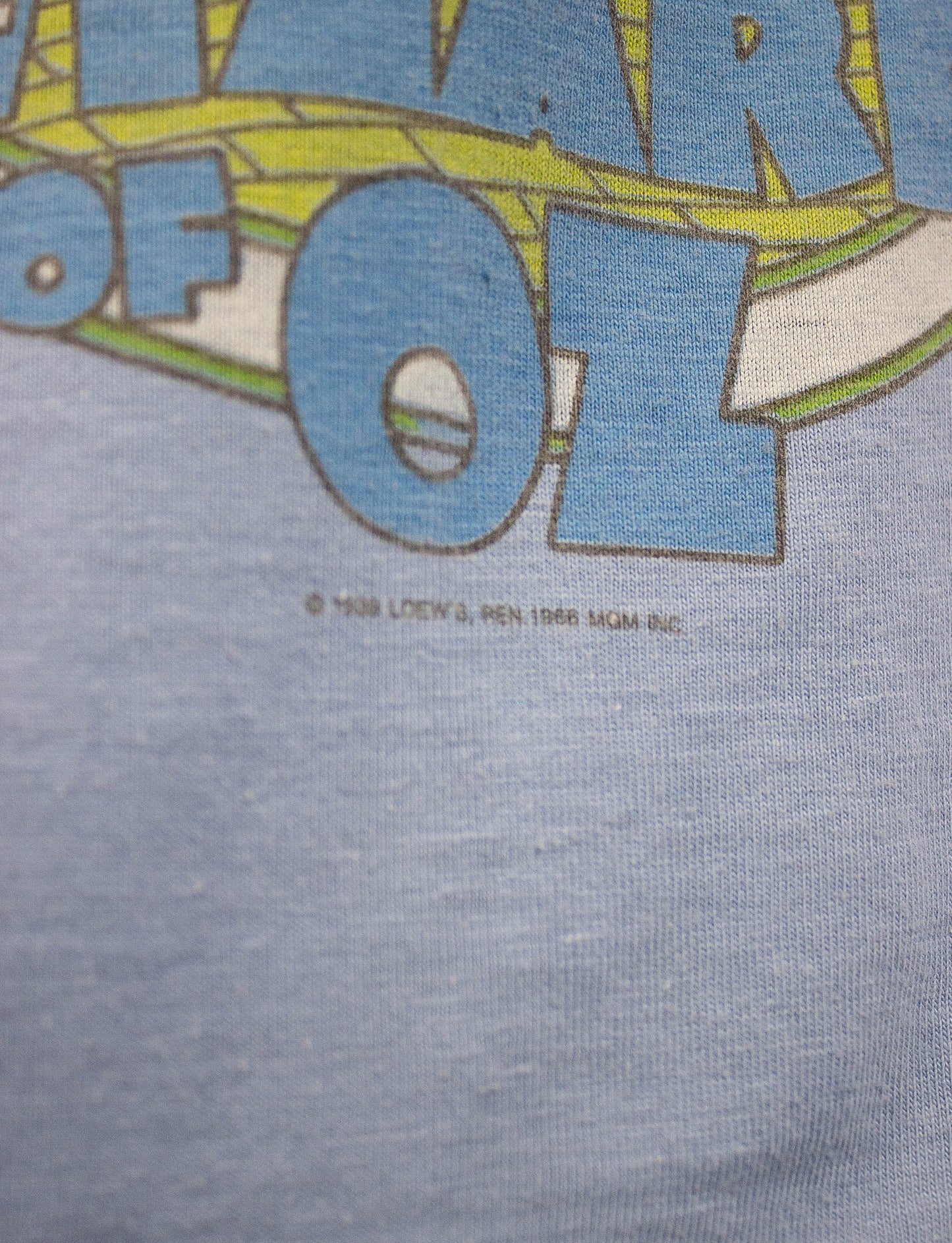 Vintage 80's Wizard of Oz Graphic T Shirt Blue Medium