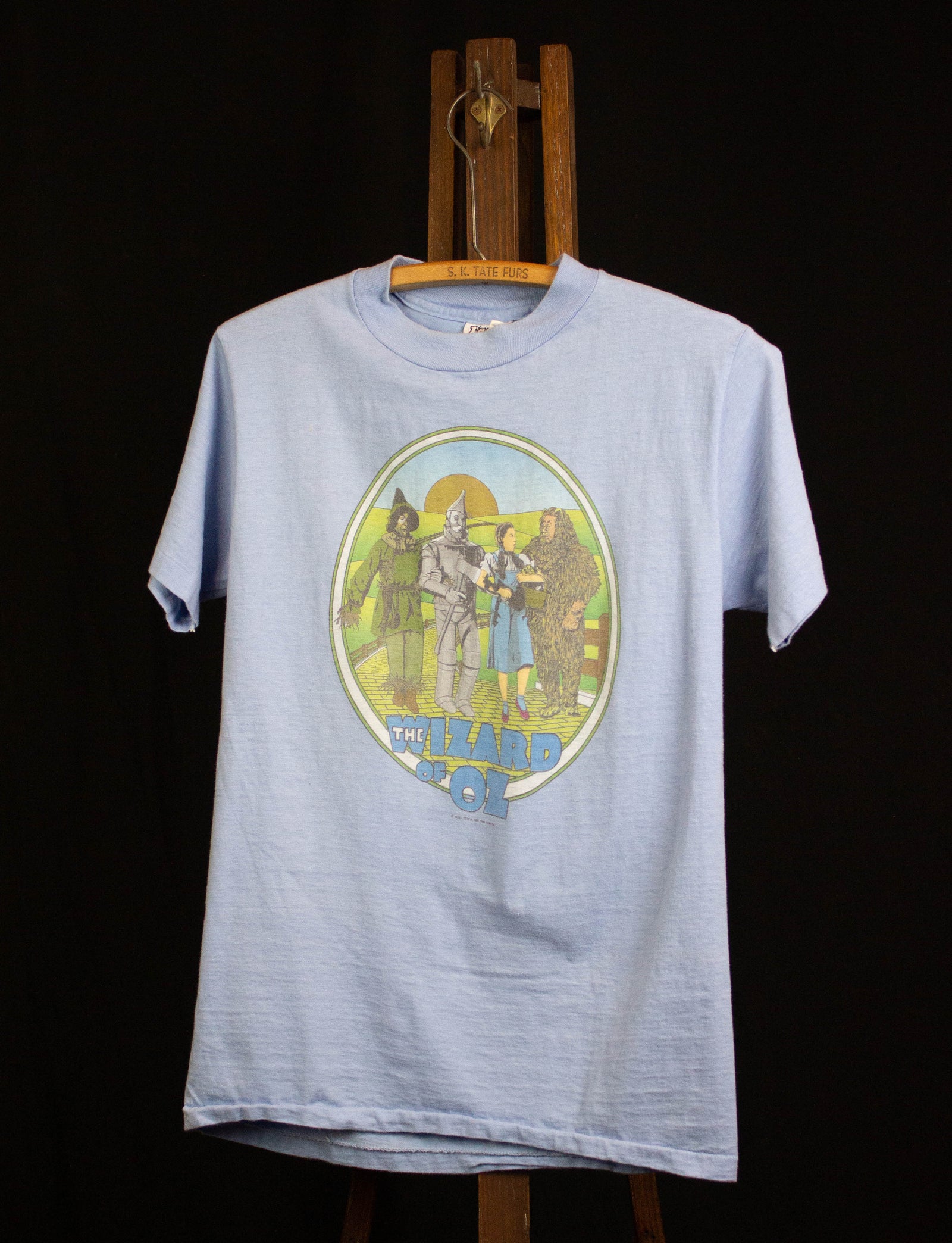 Vintage 80's Wizard of Oz Graphic T Shirt Blue Medium – Black Shag