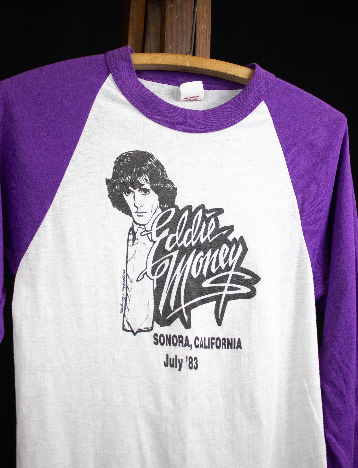 '83 Eddie Money Concert T Shirt Sonora, CA Raglan S