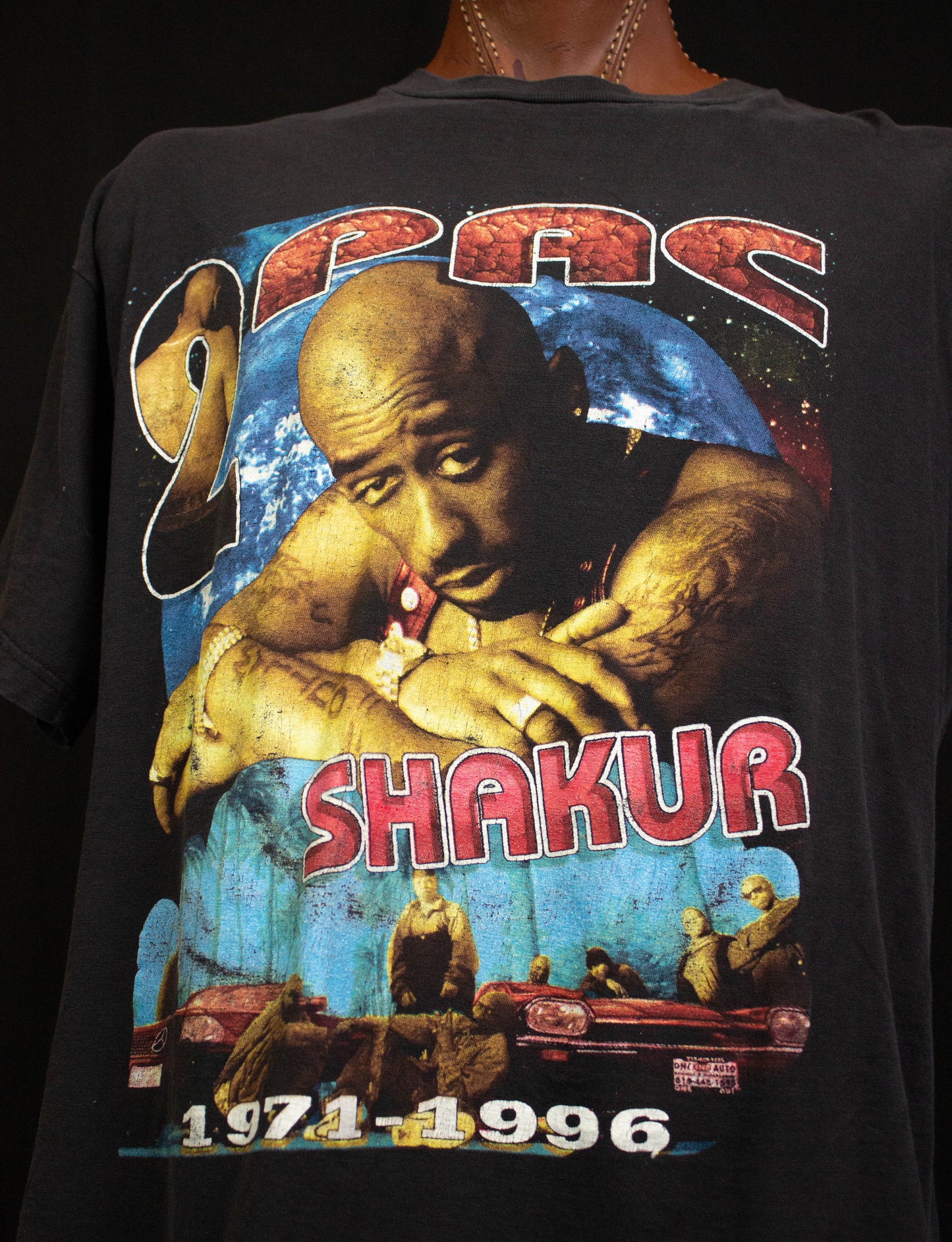 Vintage 1996 2Pac Shakur Life Goes on No More Pain Rap T Shirt XXL