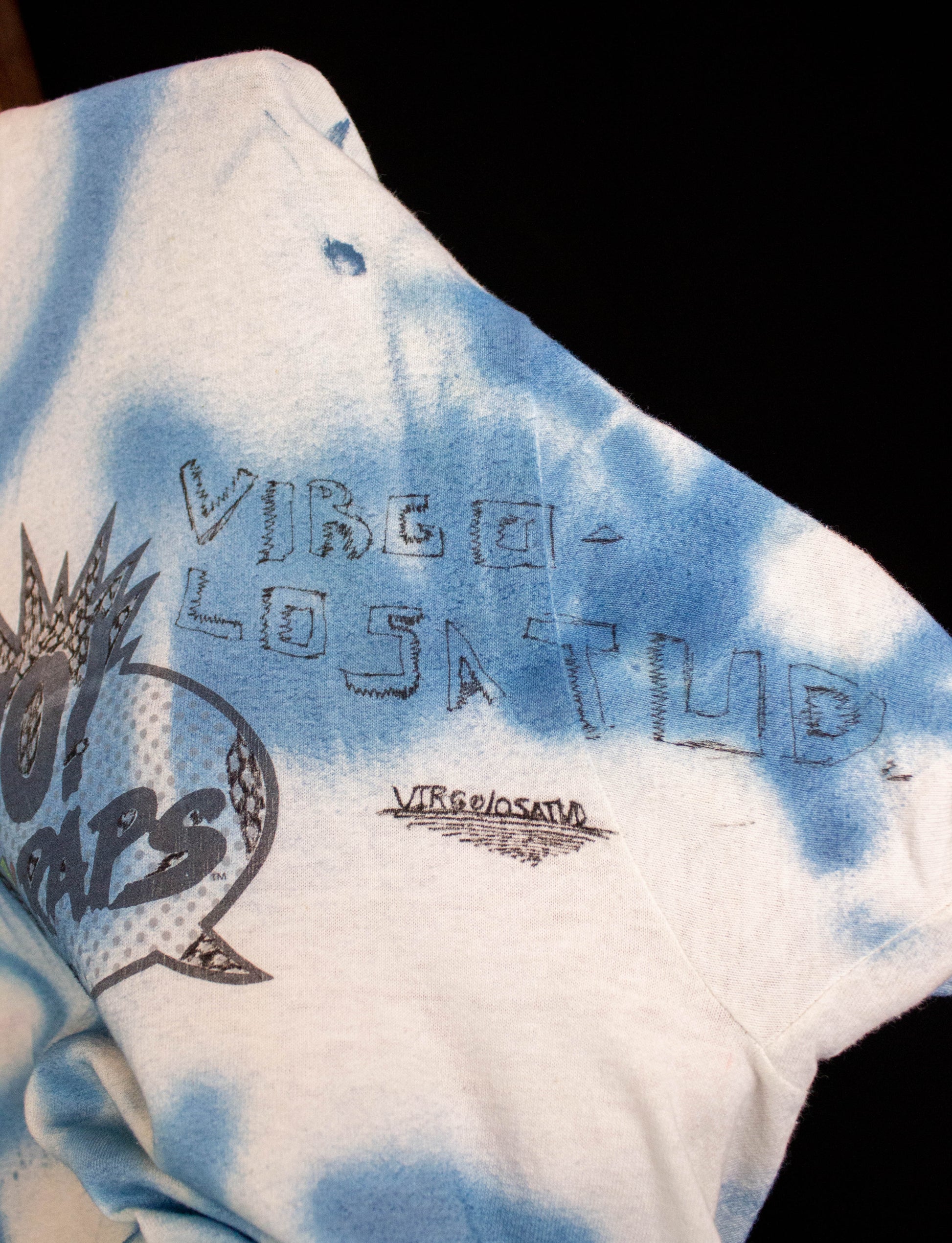 Vintage 1996 Yo! MTV Raps Customized Graphic T Shirt White and Blue Large