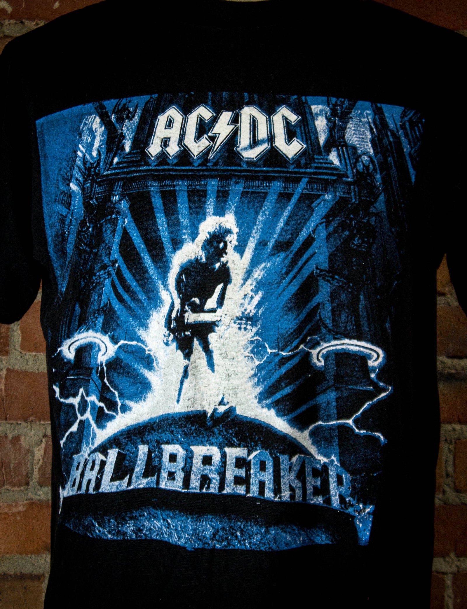 Vintage Acdc 1996 Ballbreaker Hard As A Rock Tour Concert T Shirt Xl Black Shag Vintage 