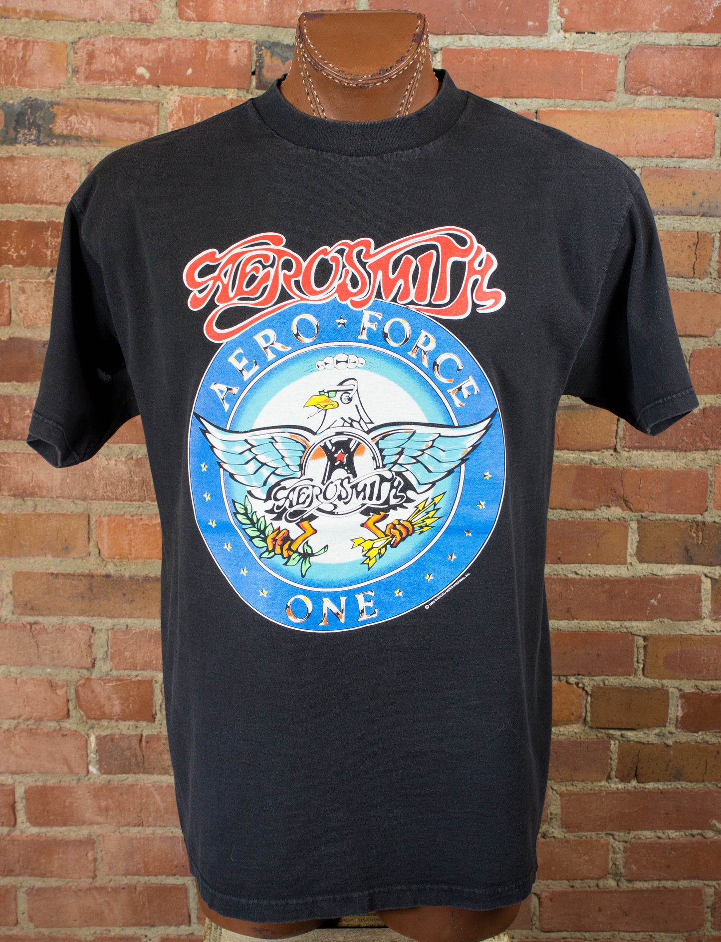 Vintage Aerosmith 1993 Aero Force One Black Concert T Shirt Unisex XL