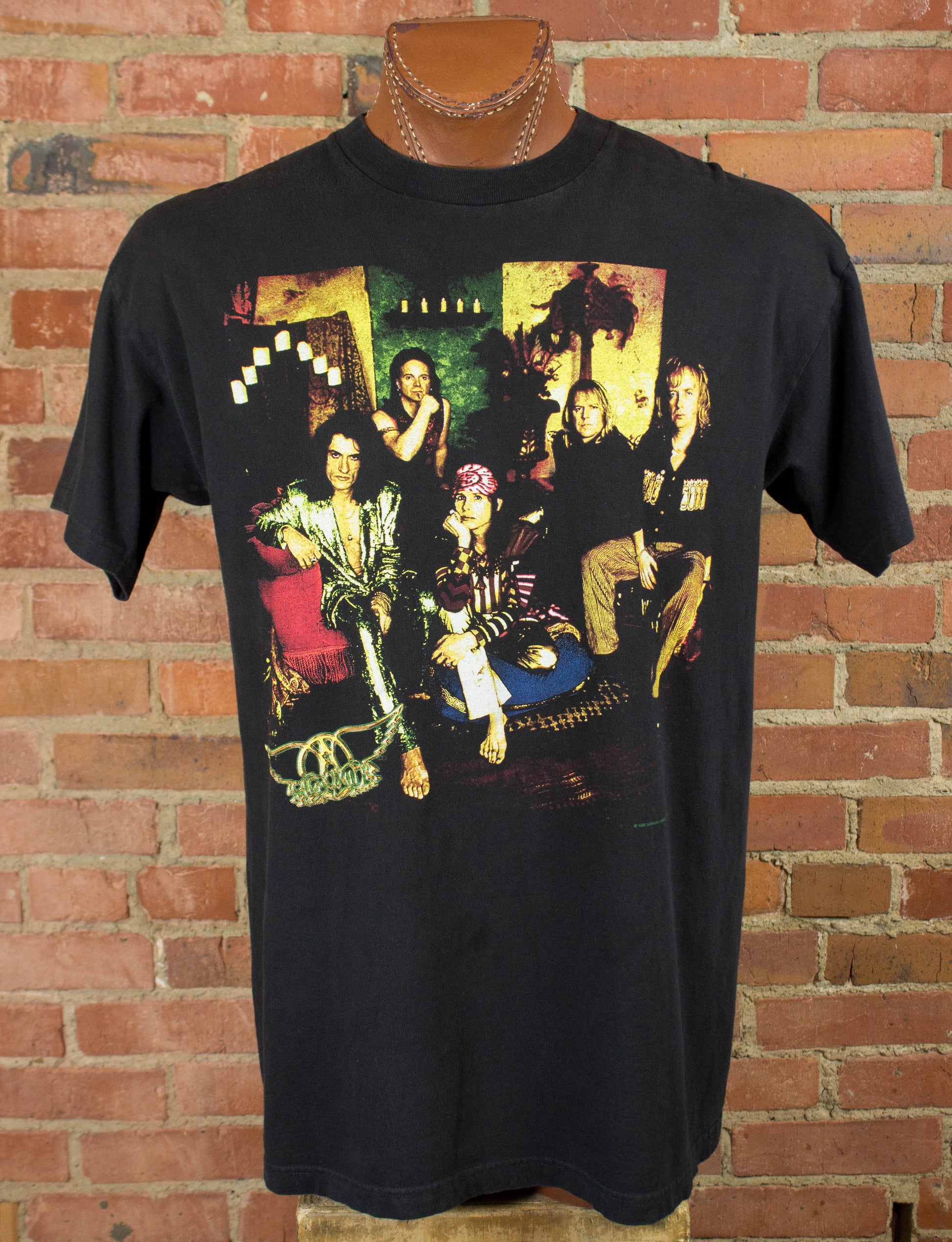 Vintage Aerosmith 1997 Nine Lives North America Tour Black Concert T Shirt Large