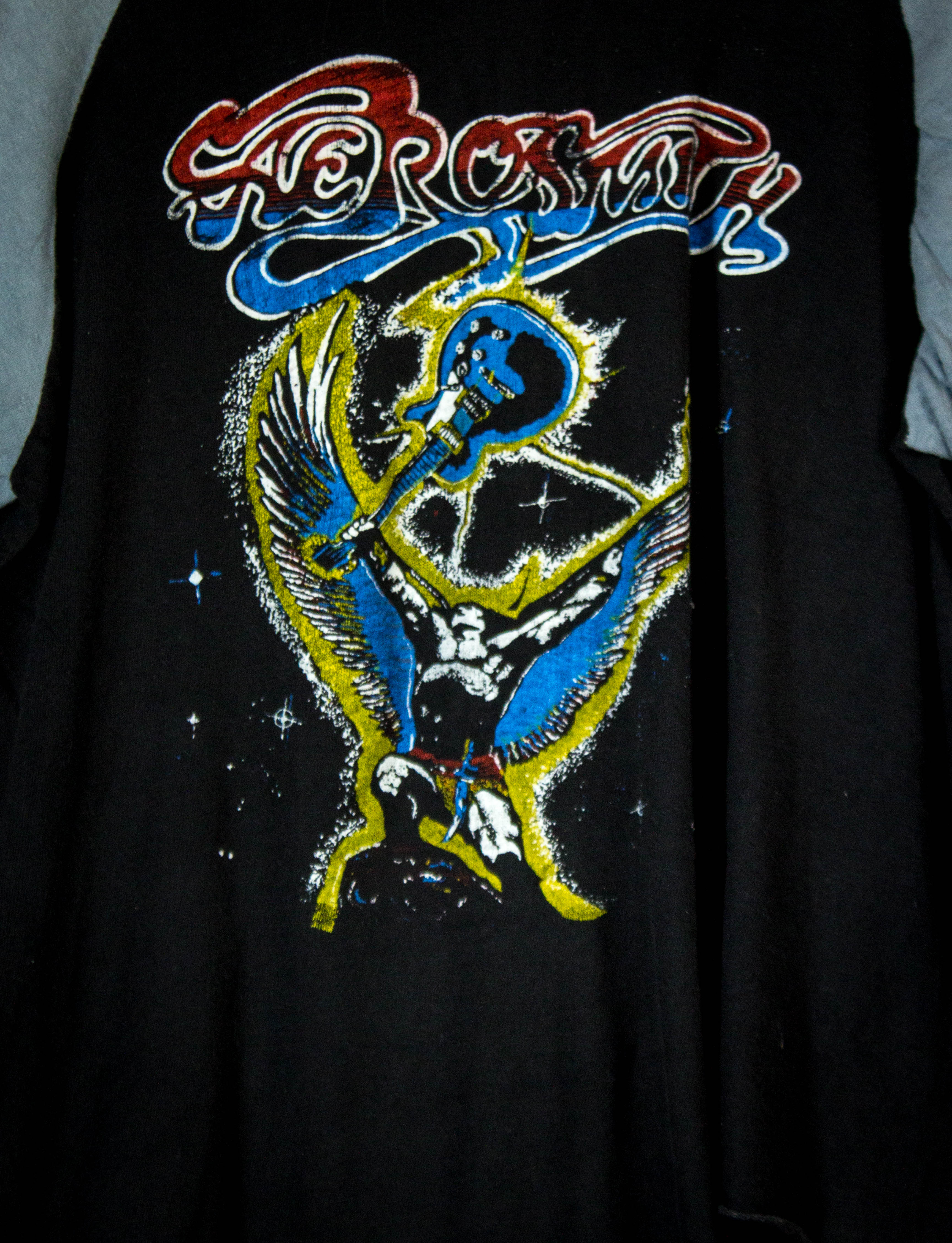 Vintage Aerosmith 1982 Rock In A Hard Place Parking Lot Bootleg Concer –  Black Shag Vintage