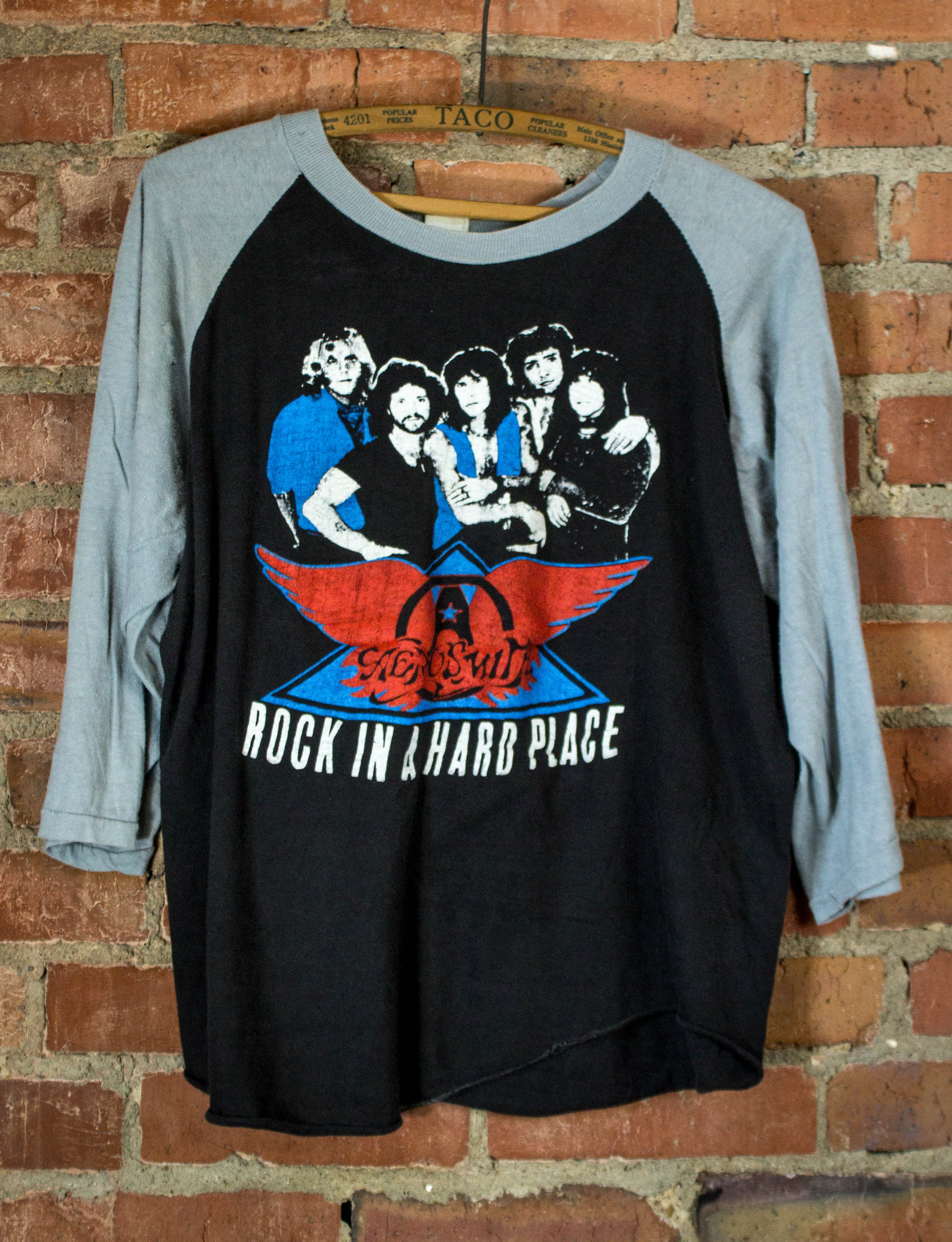 Vintage Aerosmith 1982 Rock In A Hard Place Parking Lot Bootleg Concer –  Black Shag Vintage