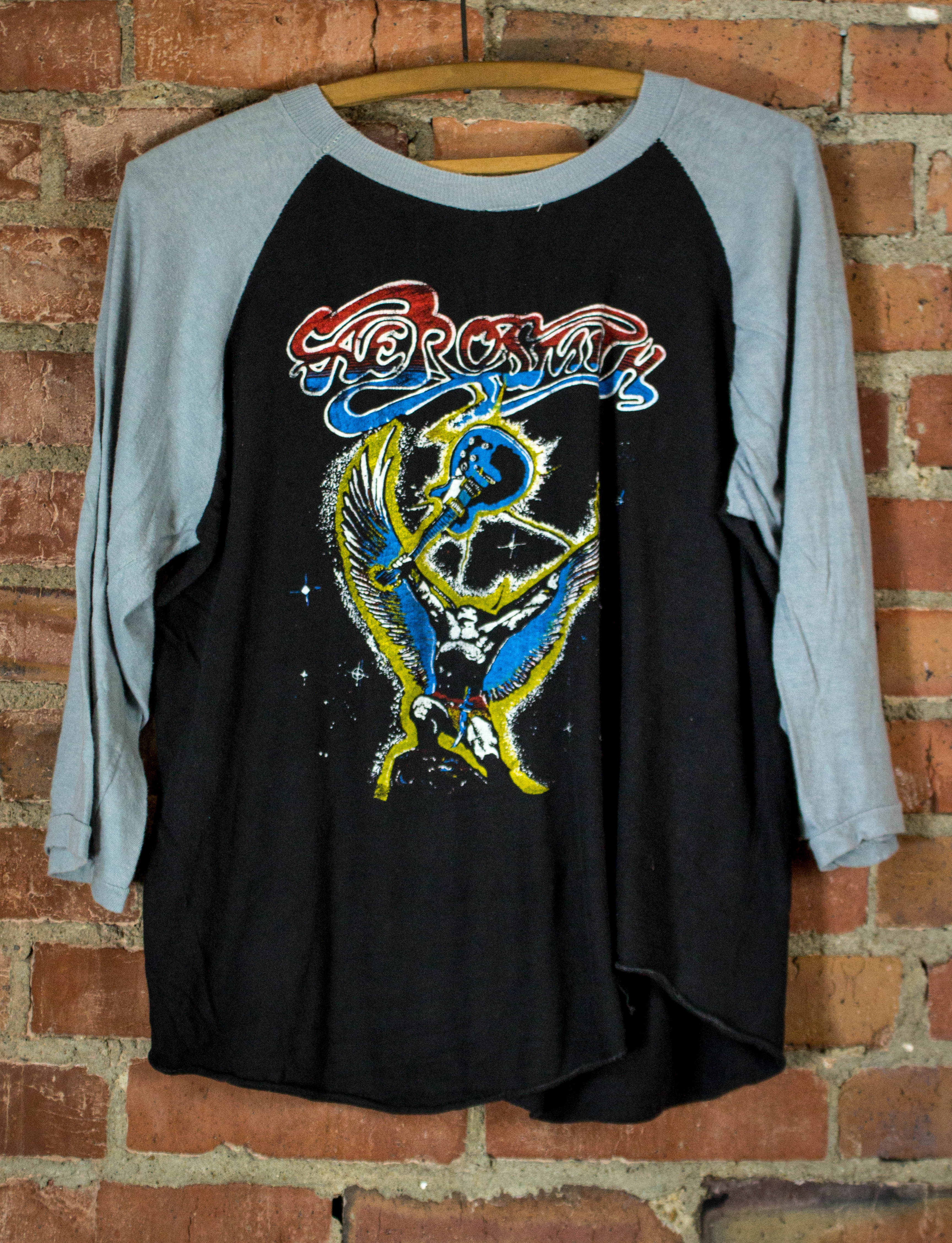 Vintage Aerosmith 1982 Rock In A Hard Place Parking Lot Bootleg Concer –  Black Shag Vintage