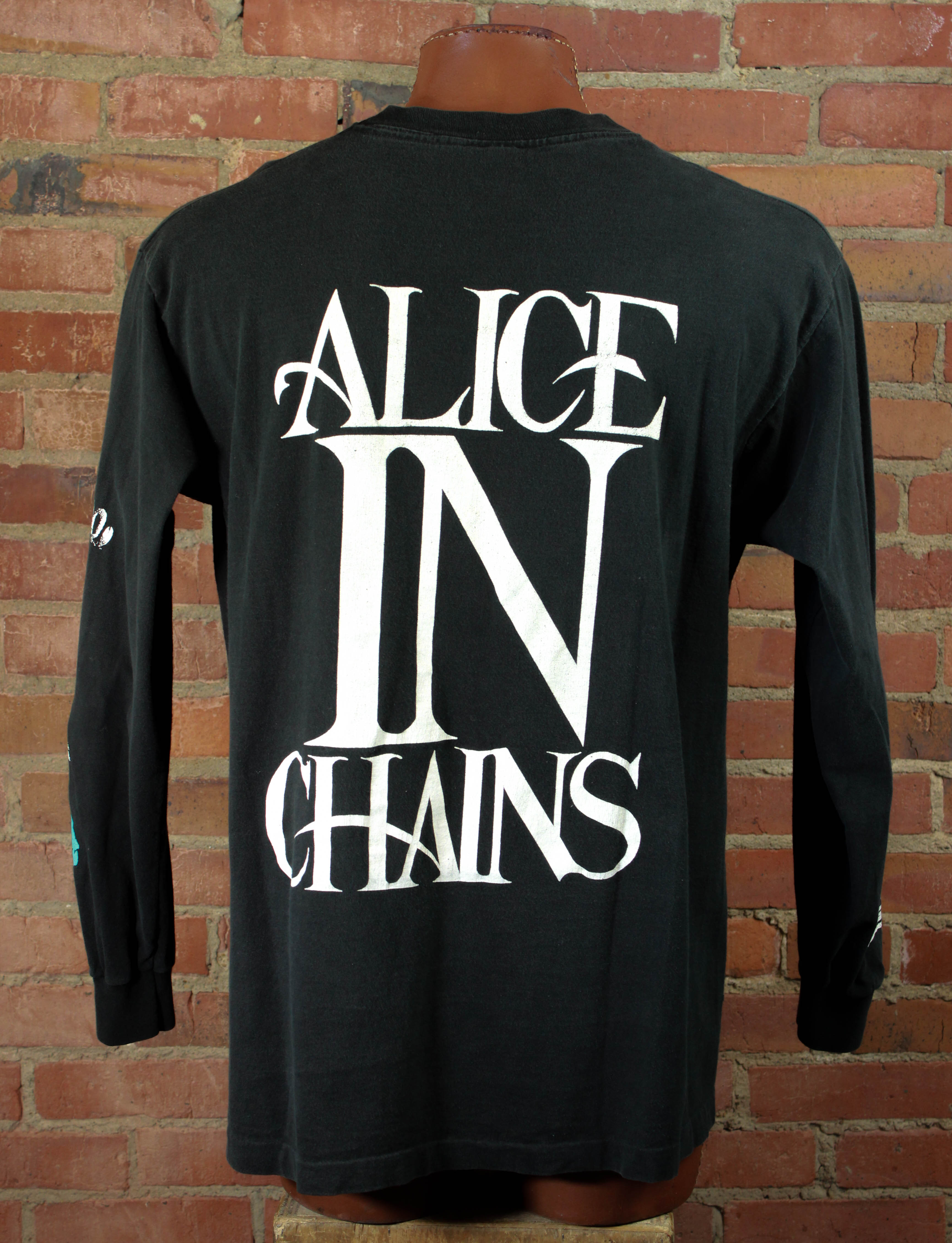 Vintage Alice In Chains 1992 Long Sleeve Alice In Wonderland Black