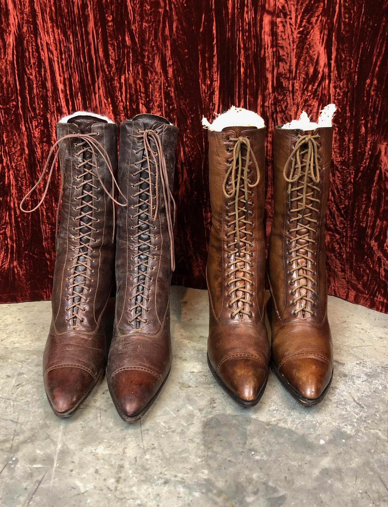 lace up vintage boots