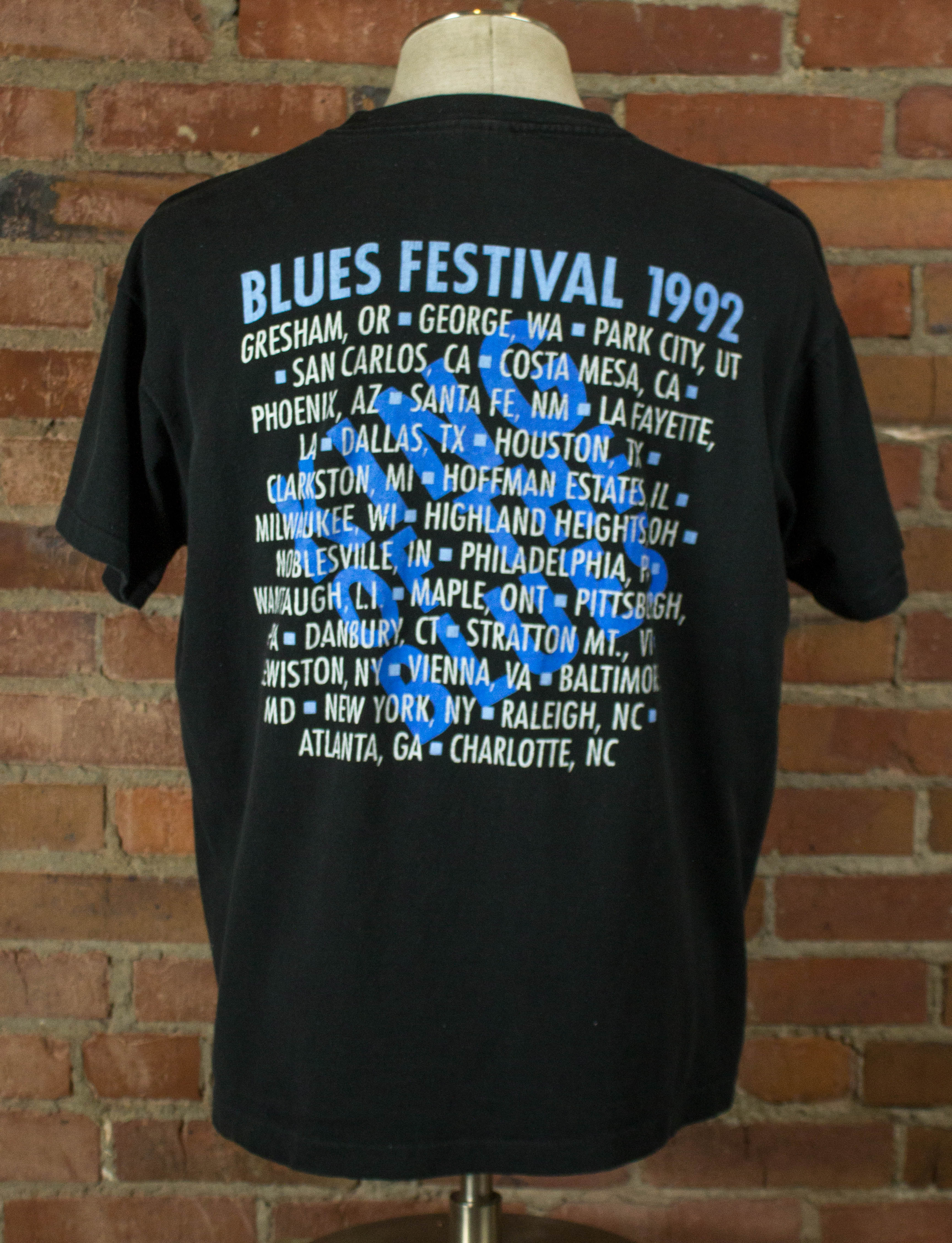 Vintage 1992 BB King Blues Festival Black Concert T Shirt Unisex XL ...