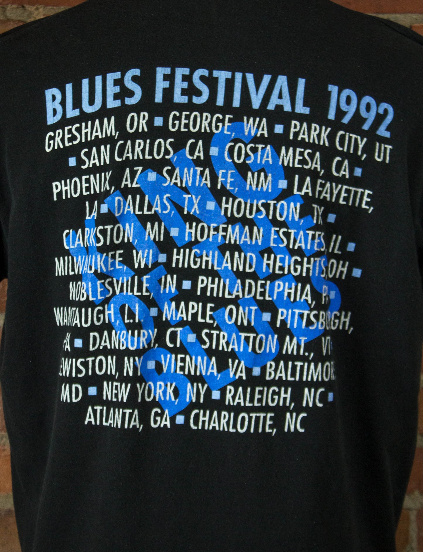 Vintage 1992 BB King Blues Festival Black Concert T Shirt Unisex XL