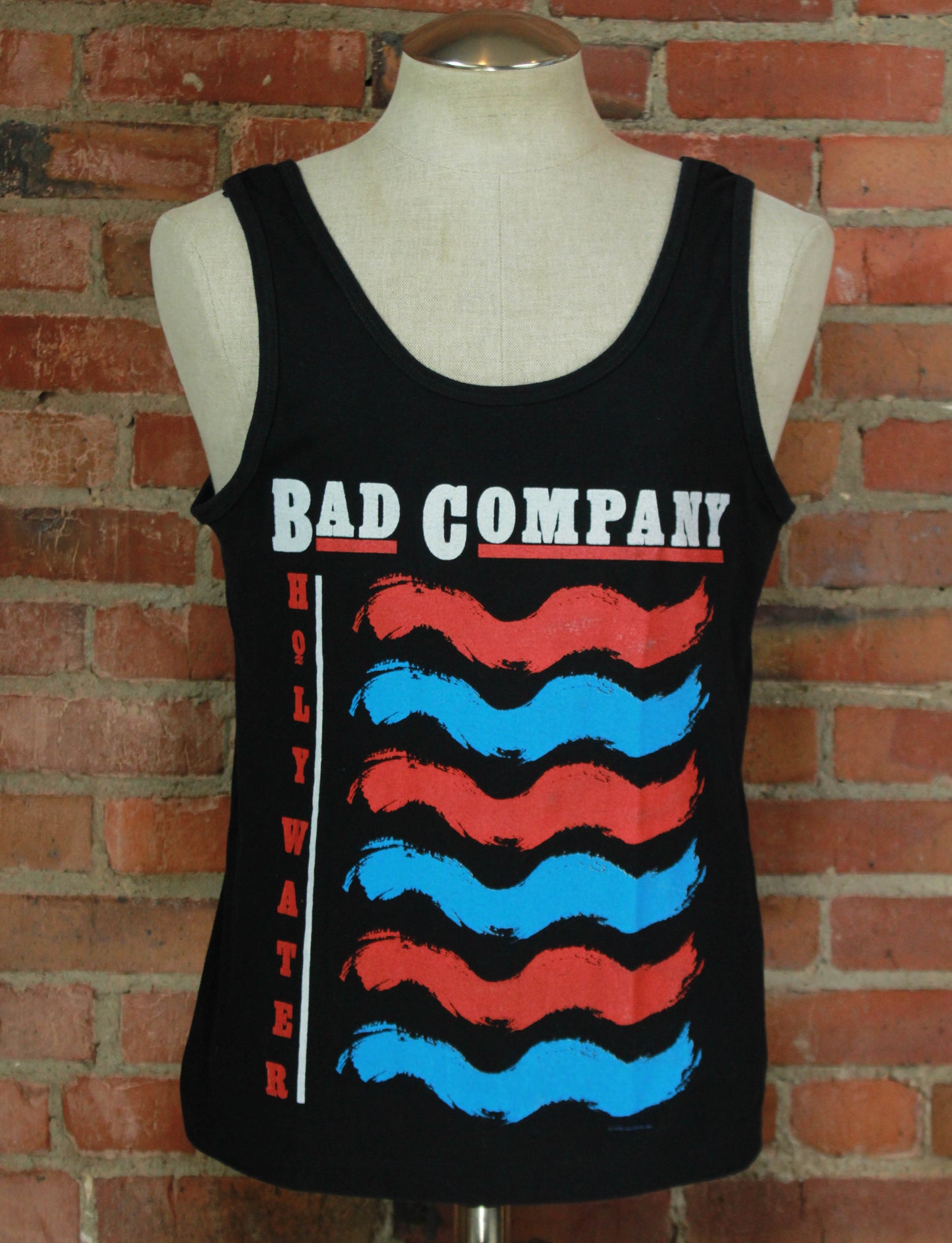 Vintage 1990 Bad Company Holy Water Black Tank Top Concert T Shirt Unisex Large