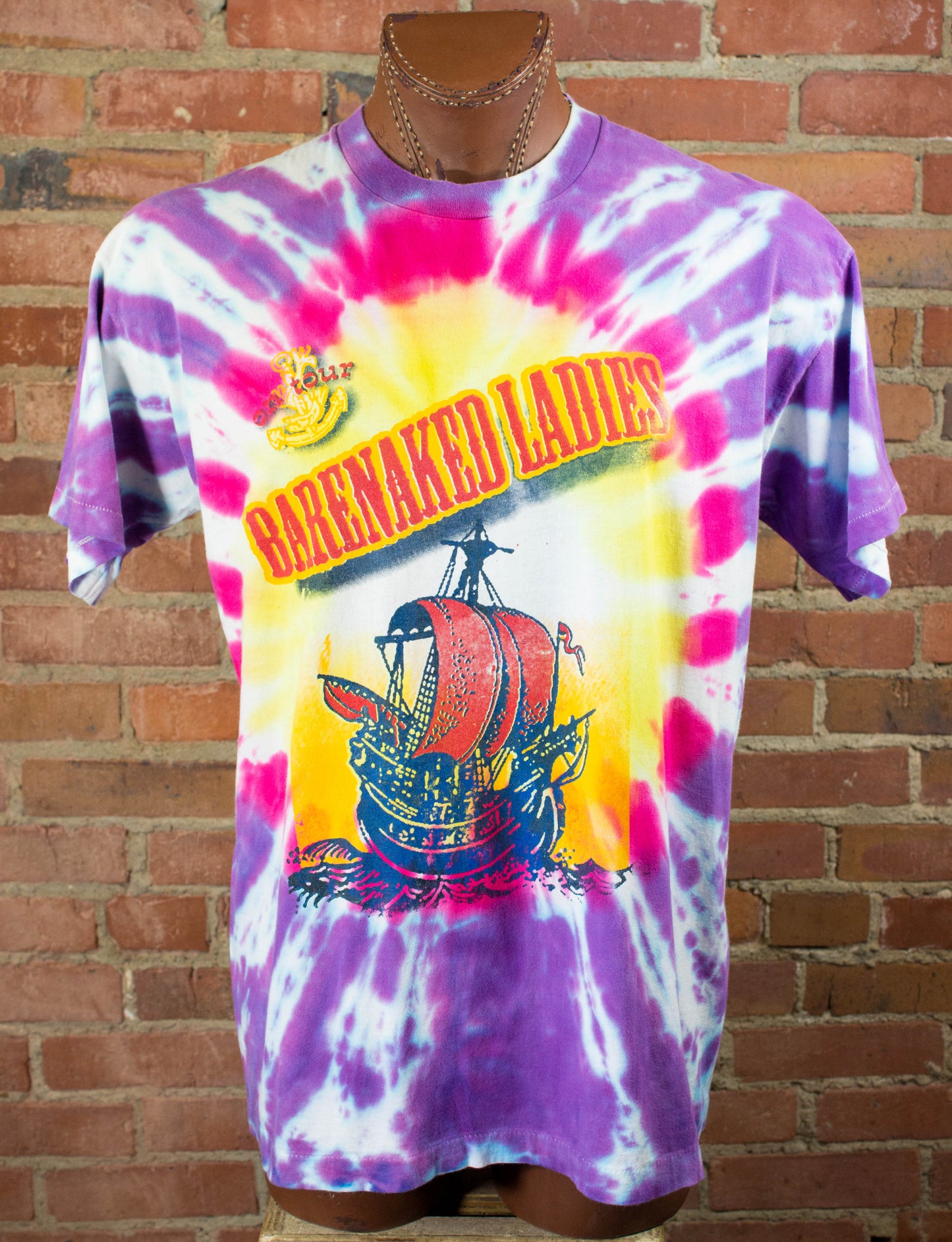 Vintage Barenaked Ladies 90s On Tour Tie Dye Concert T Shirt XL