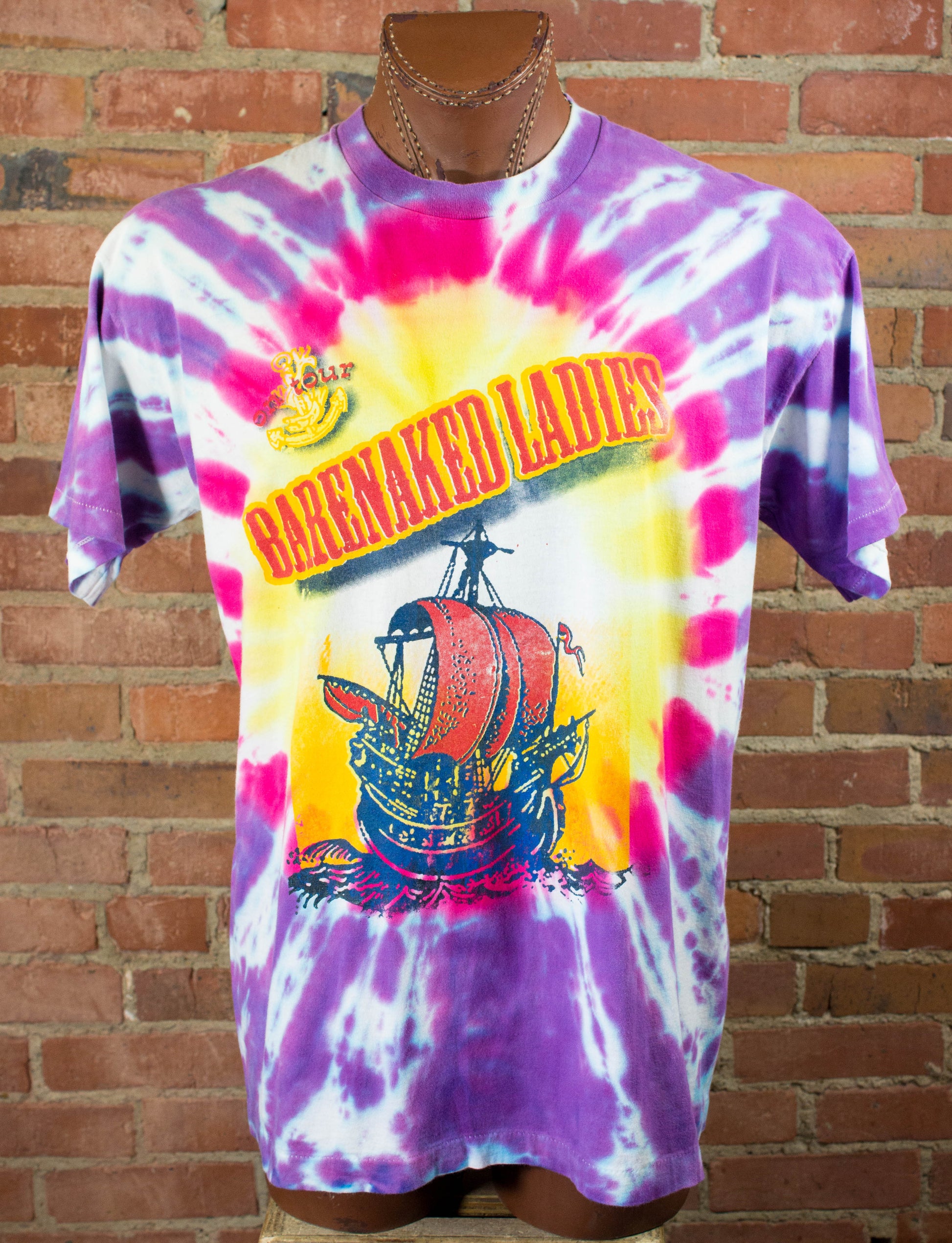 Vintage Barenaked Ladies 90s On Tour Tie Dye Concert T Shirt XL