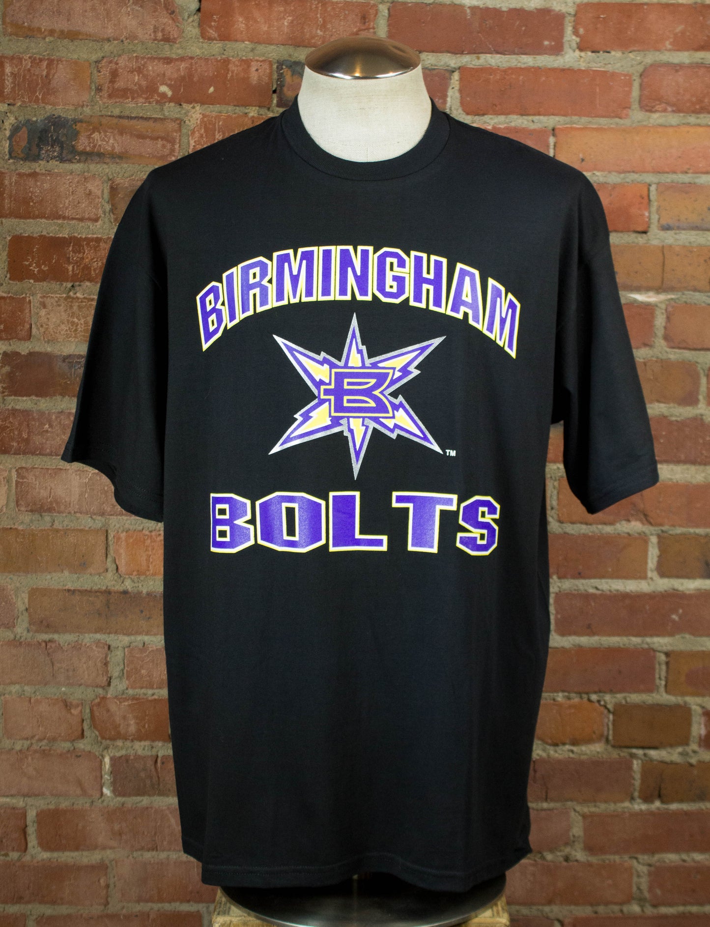 Vintage Original XFL Birmingham Bolts Graphic T Shirt 2001 Unisex Xl Deadstock