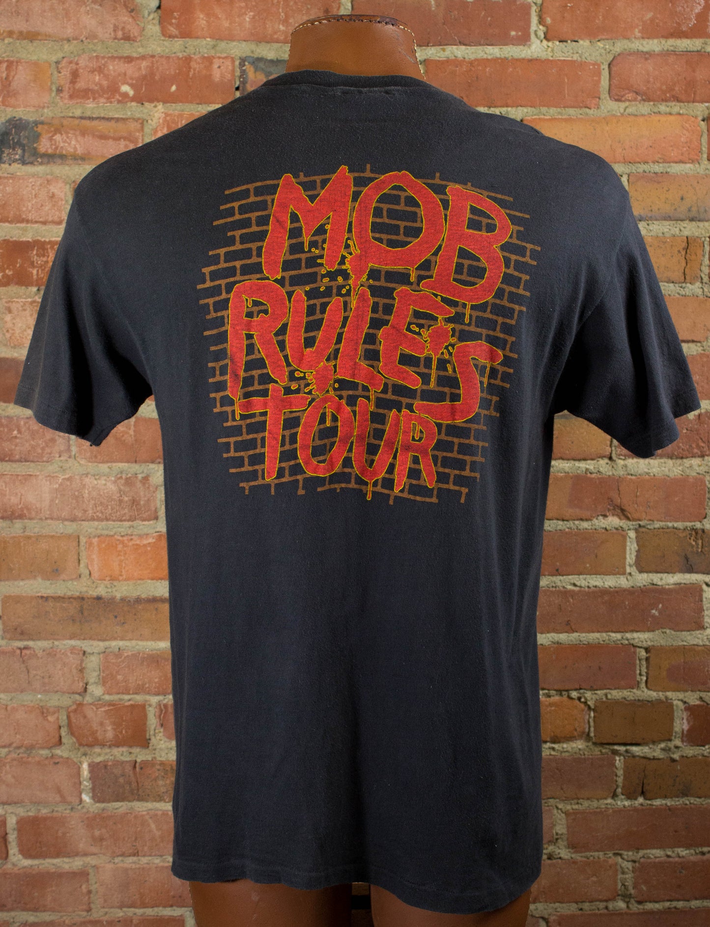 Vintage Black Sabbath 1981 Mob Rules Tour Black Concert T Shirt Unisex Large