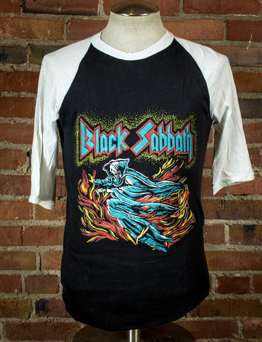 Vintage 70s Black Sabbath Grim Reaper Bootleg Jersey Concert T Shirt Medium