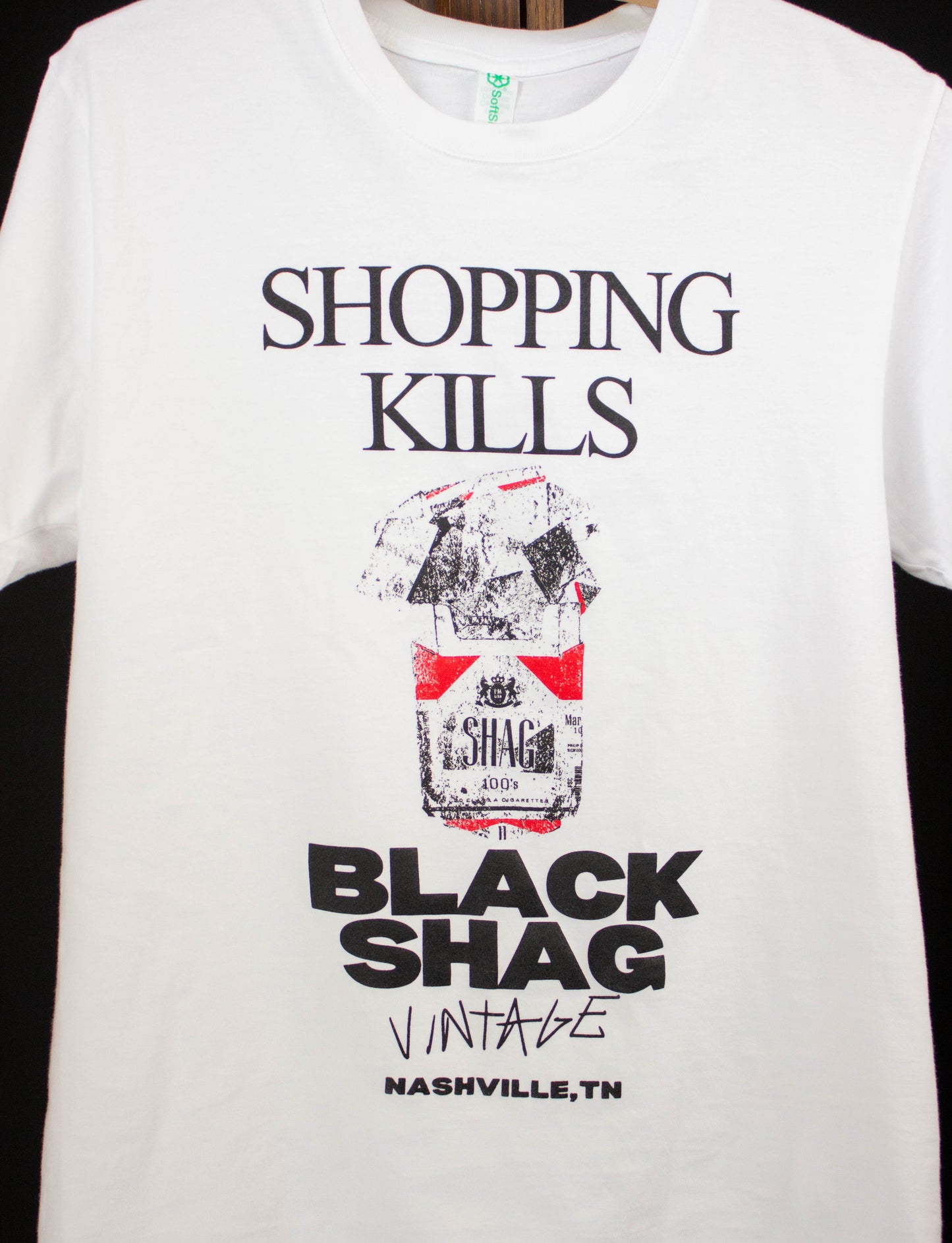 Black Shag Vintage Shopping Kills T Shirt