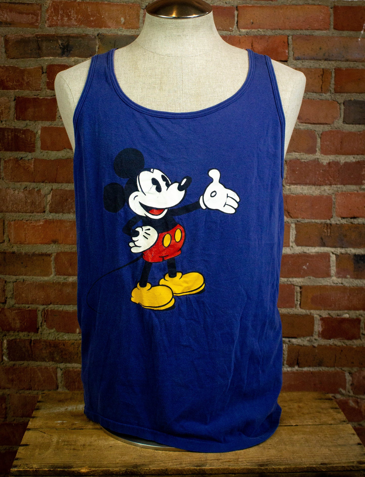Vintage Blue Mickey Mouse Tank Top Unisex Large