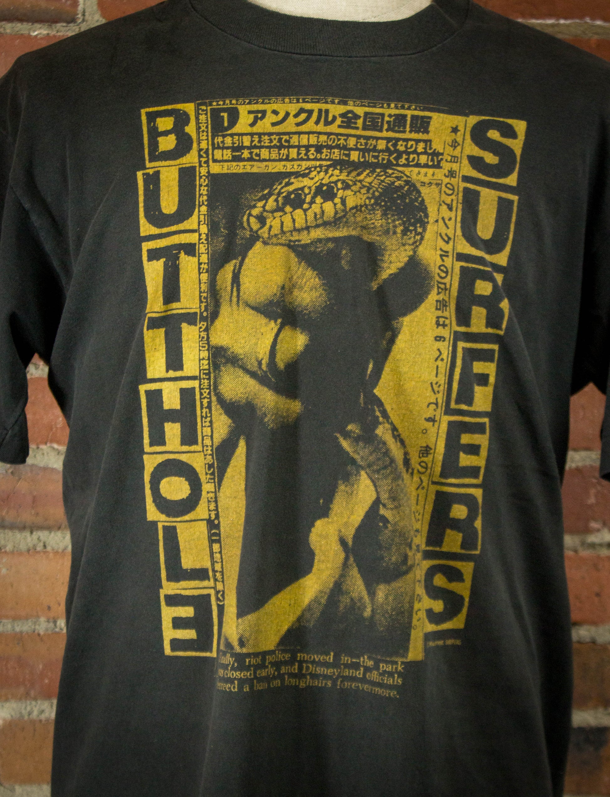 Vintage 1993 Butthole Surfers Independent Worm Saloon Black Concert T Shirt Unisex Large