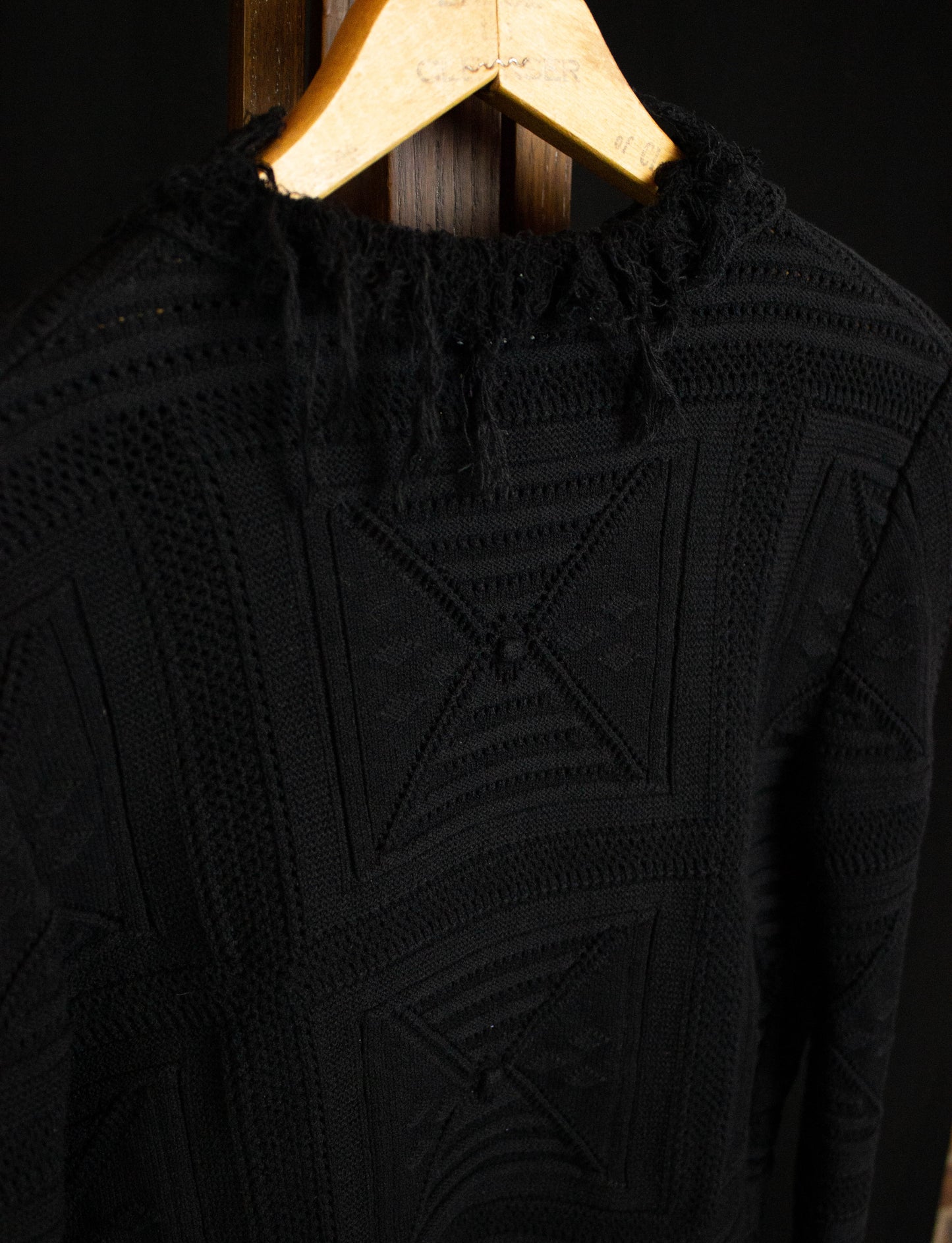 Vintage 90s Chanel Black Woven Cardigan Sweater XS
